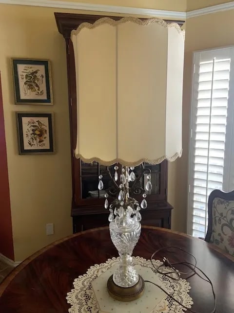 Vintage French Crystal Lamp - 2