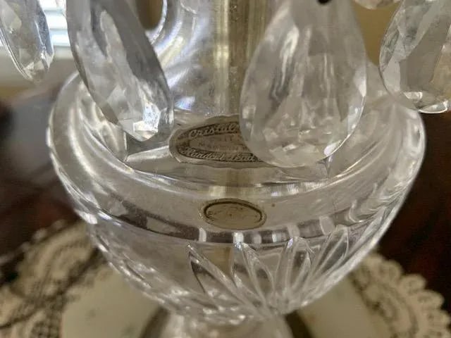 Vintage French Crystal Lamp - 3