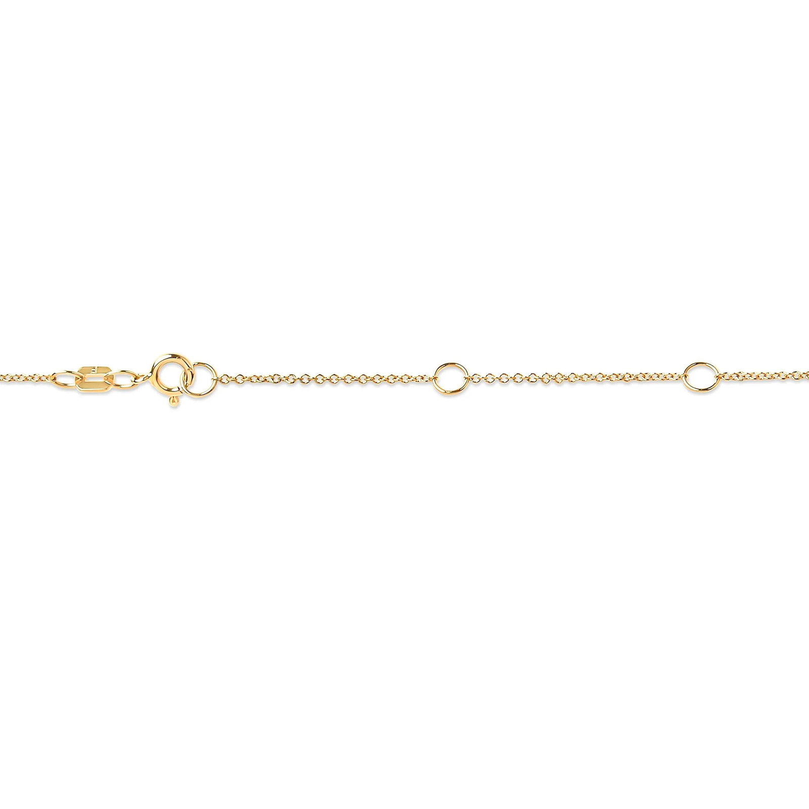 14K Yellow Gold 1/3 Cttw Lab Grown Diamond Modern Bezel-Set Solitaire 16"-18" Pendant Necklace (F-G - 4