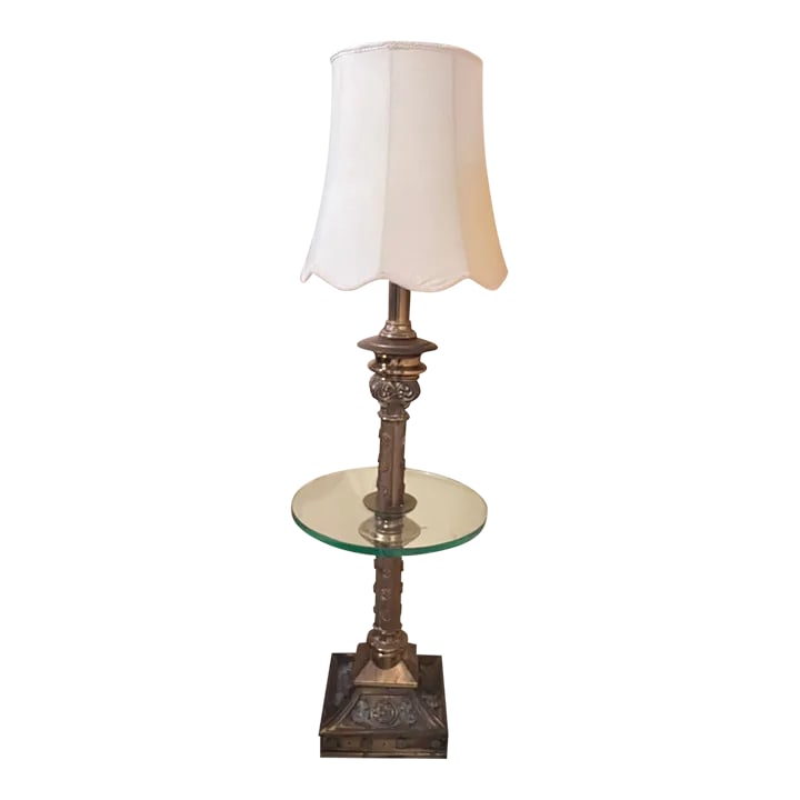 Antique Brass Floor Table Lamp (1 of 8)