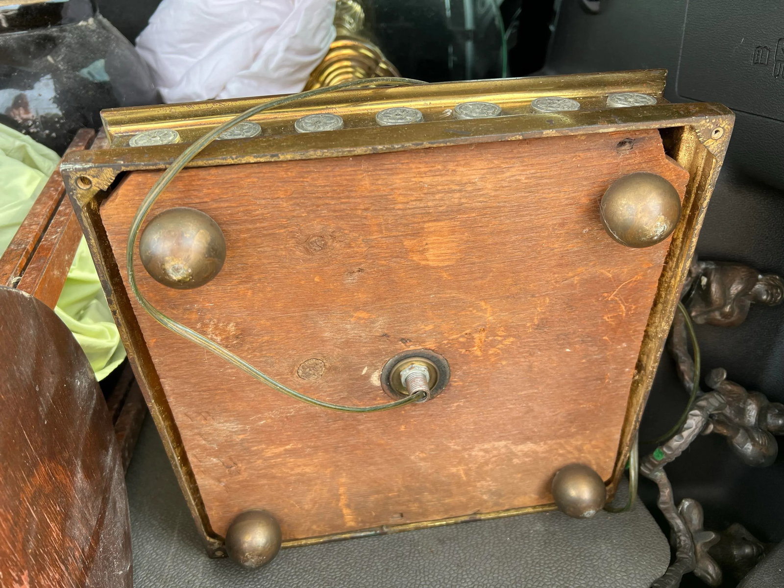 Antique Brass Floor Table Lamp - 8