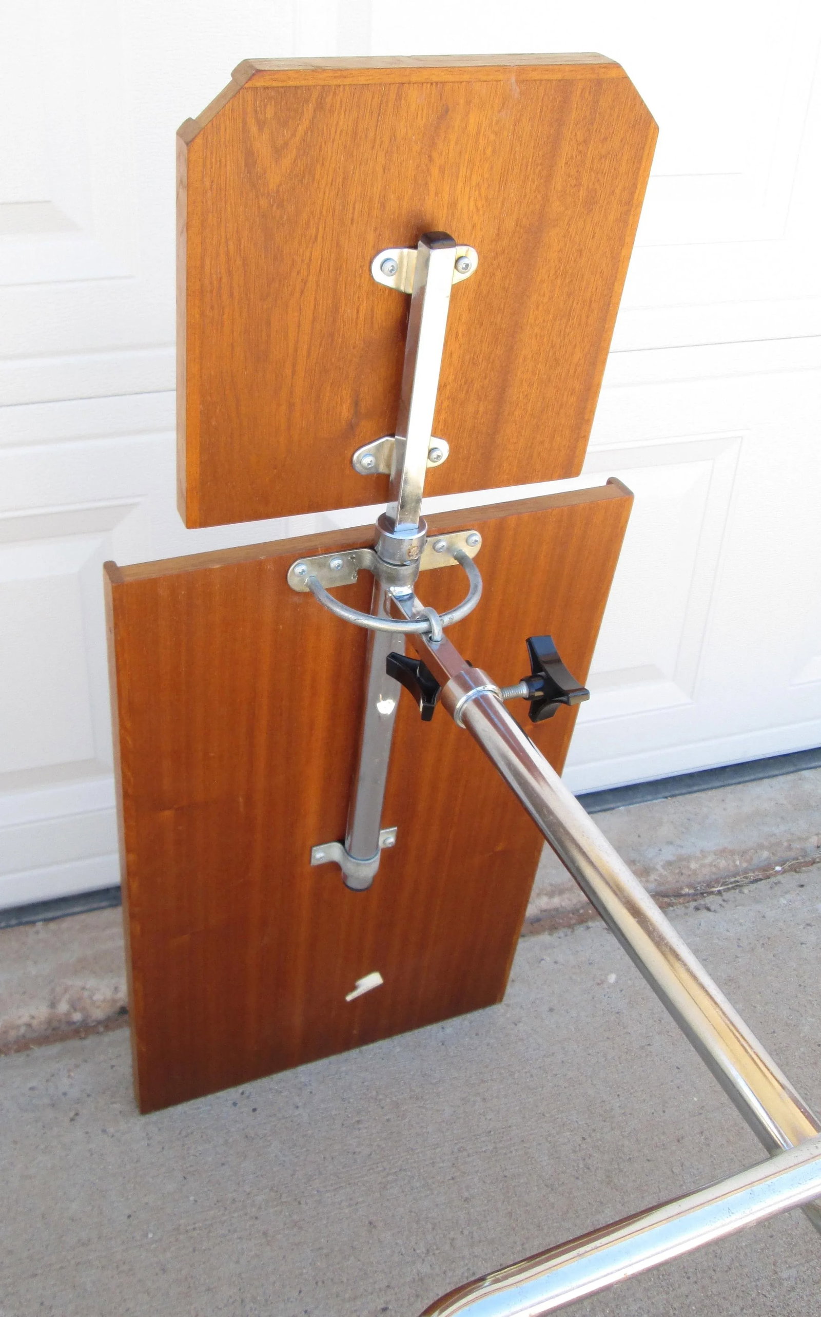 HMN Danecastle Teak Chrome Music Stand Danish Modern - 11