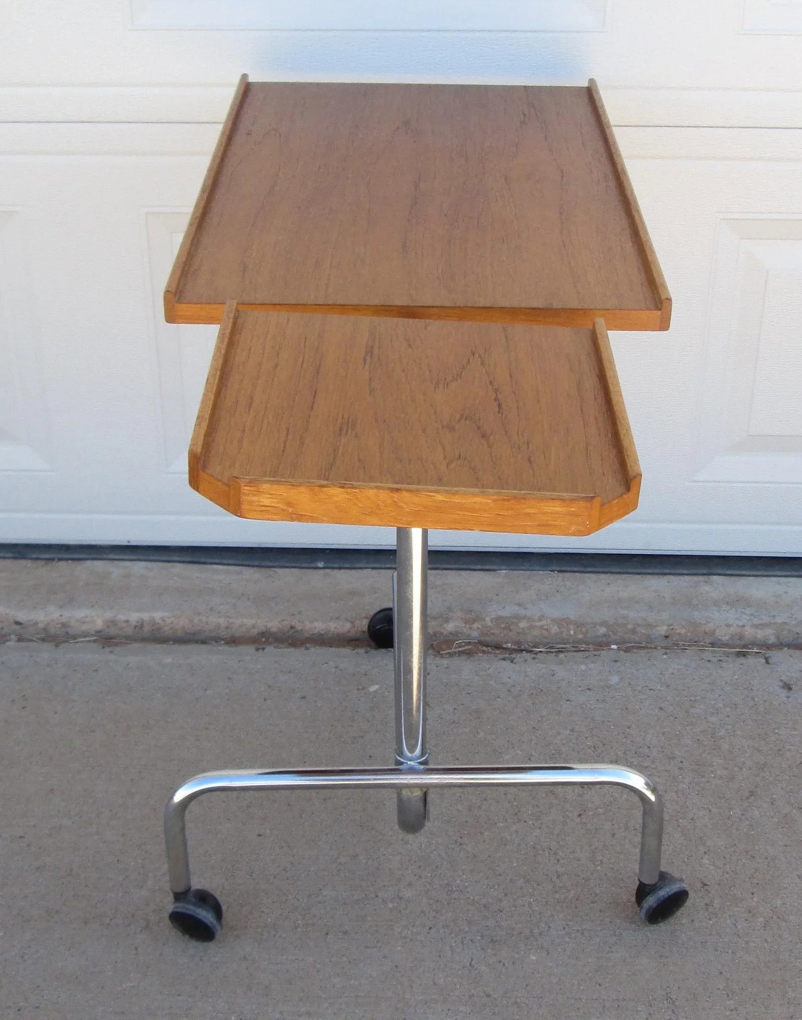 HMN Danecastle Teak Chrome Music Stand Danish Modern - 7