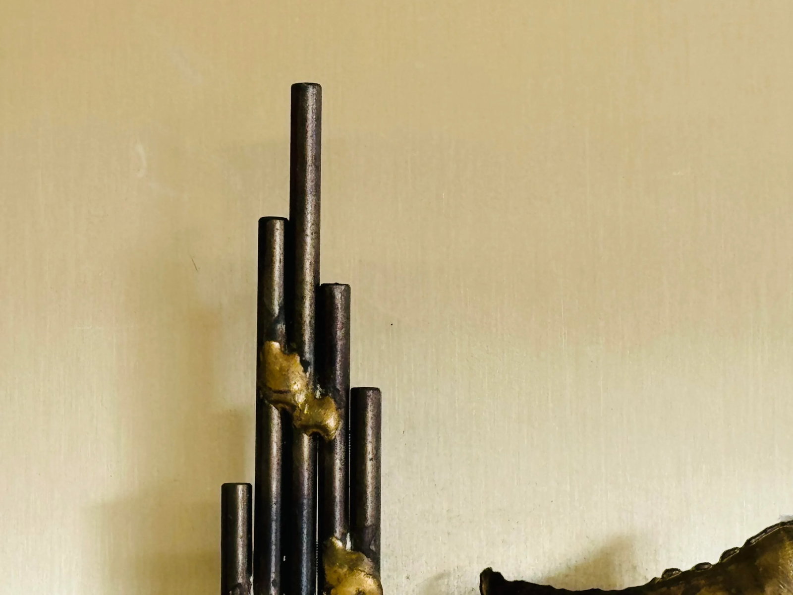 Vintage 1970s Brutalist Metal Wall Hanging - 2