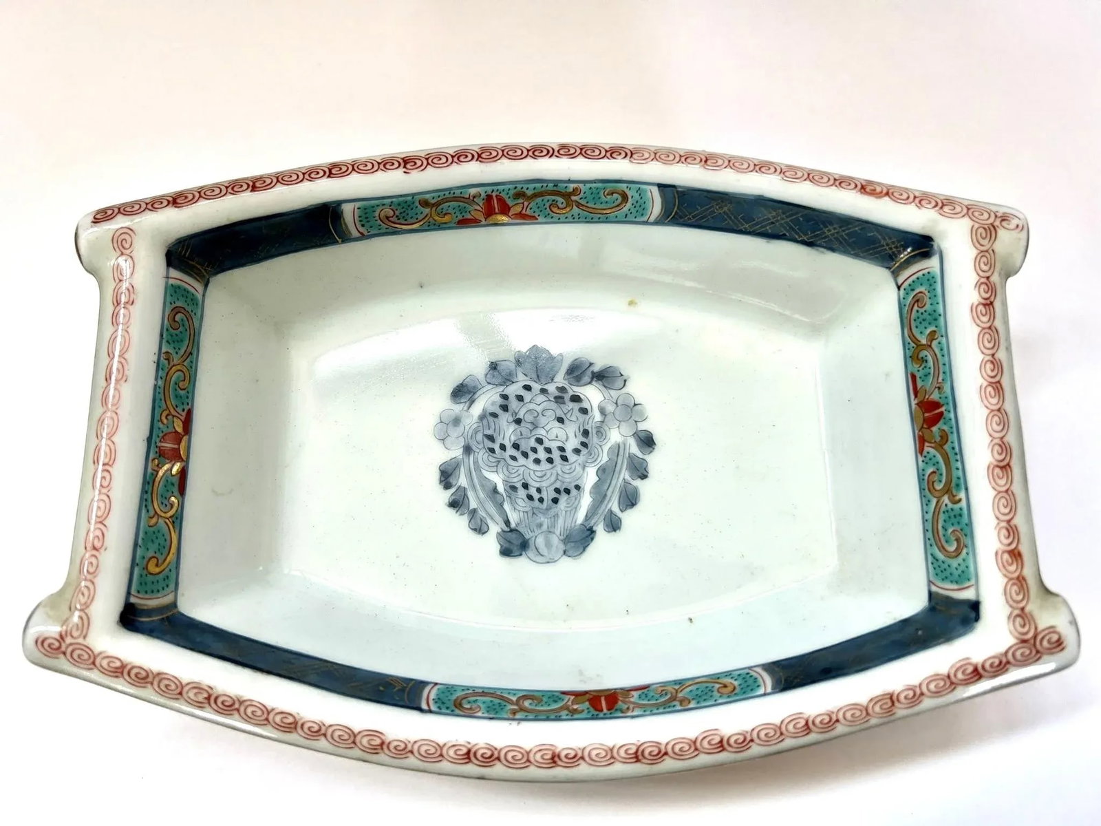 Antique Boat Shape Imari Bowl - 8