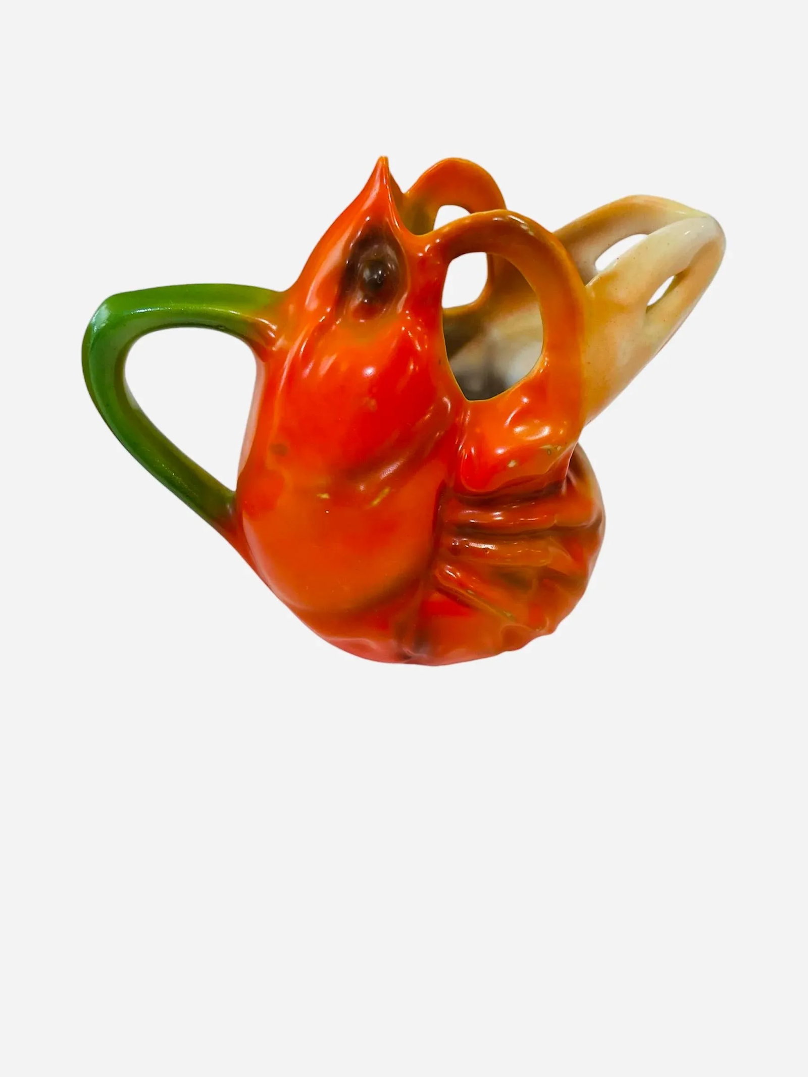 Early 20th Century Royal Bayreuth Lobster Sugar, Cream and Spoon Ceramic Dish Set- 3 Pieces - 6