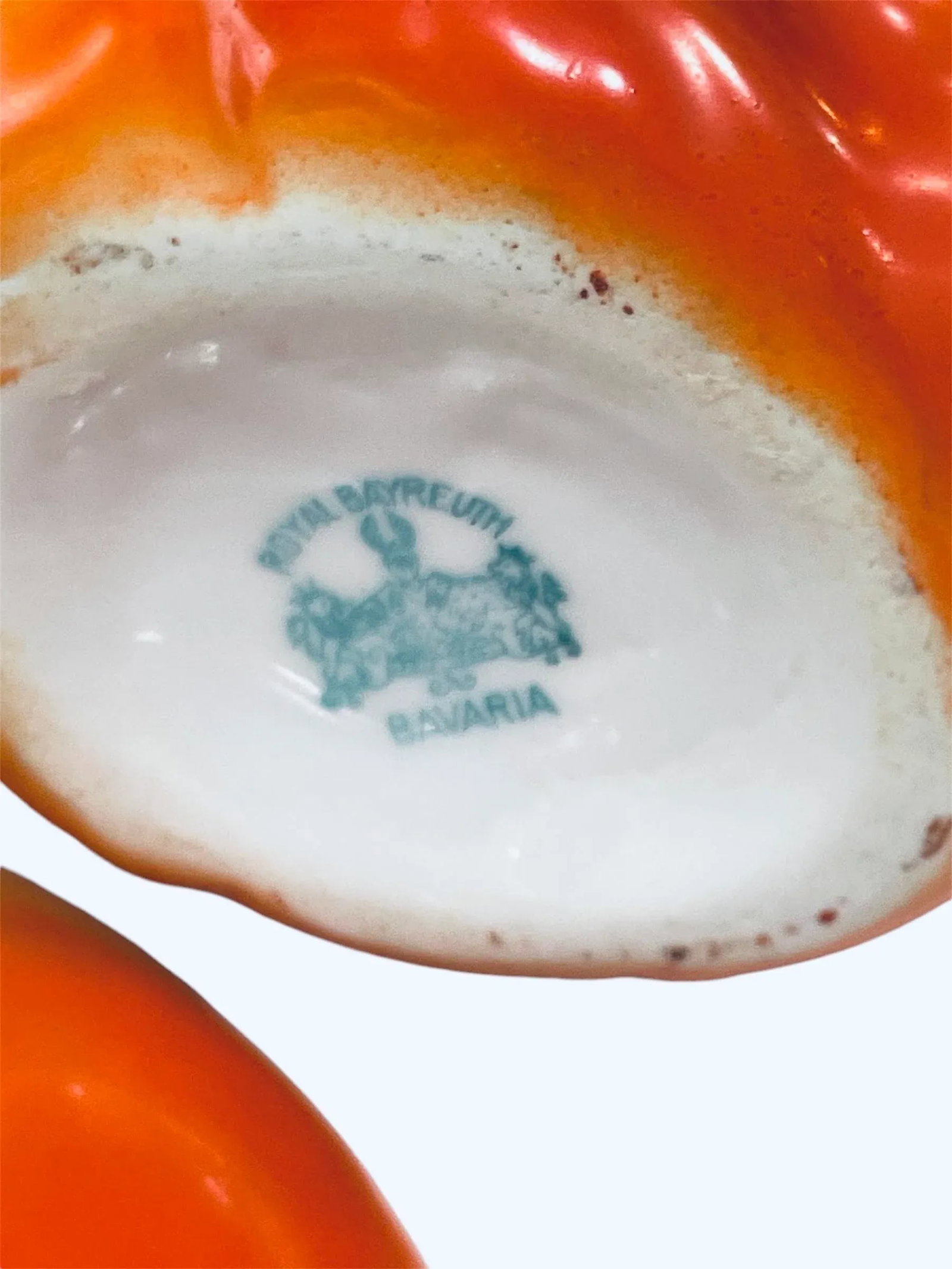 Early 20th Century Royal Bayreuth Lobster Sugar, Cream and Spoon Ceramic Dish Set- 3 Pieces - 9