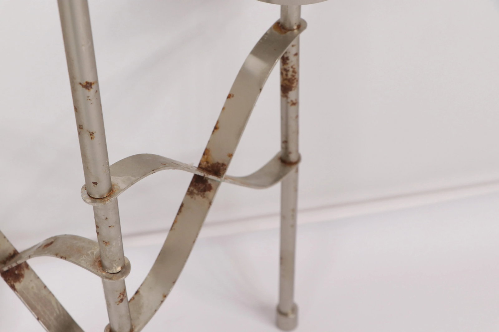 Vintage 1960s Mid-Century Modern Silver Steel 5 Piece Rotating Candle Holder - 6
