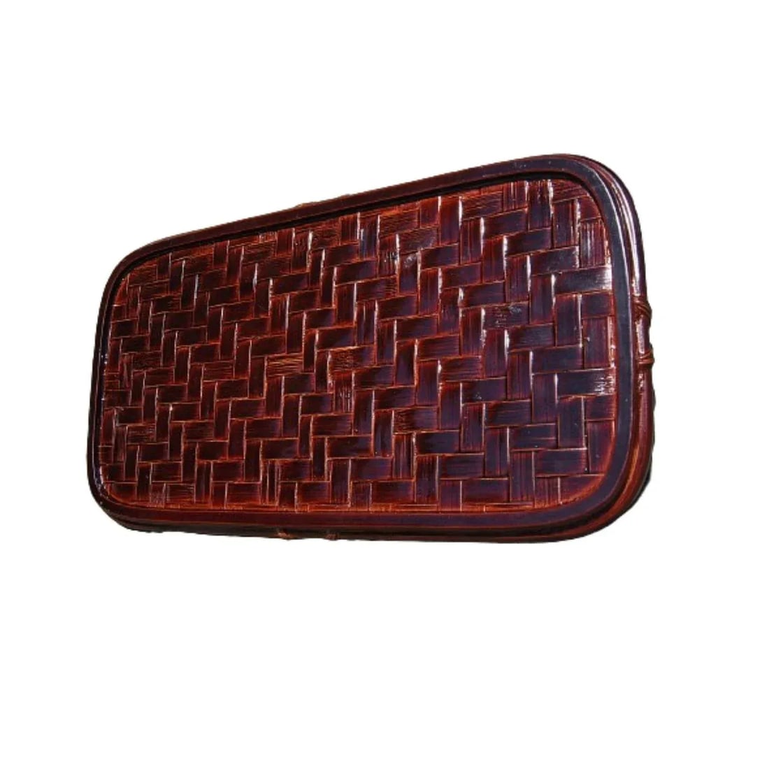 Handmade Authentic Japanese Bantai Basket-Woven Lacquerware Tray 1940s - 6