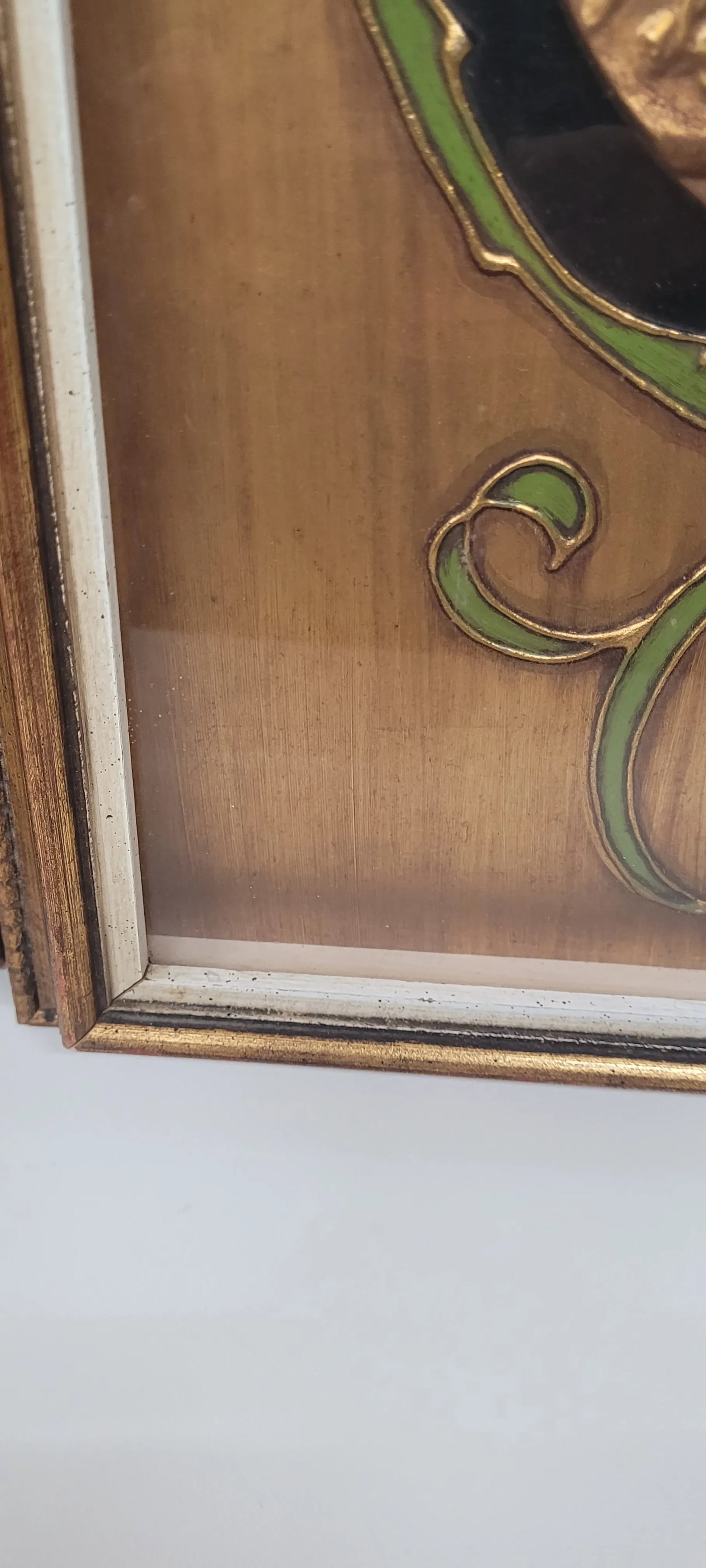 Vintage Neoclassical Medallion Wood Framed Gold Gilt Original Sungott Art Studies- Set of 2 - 2