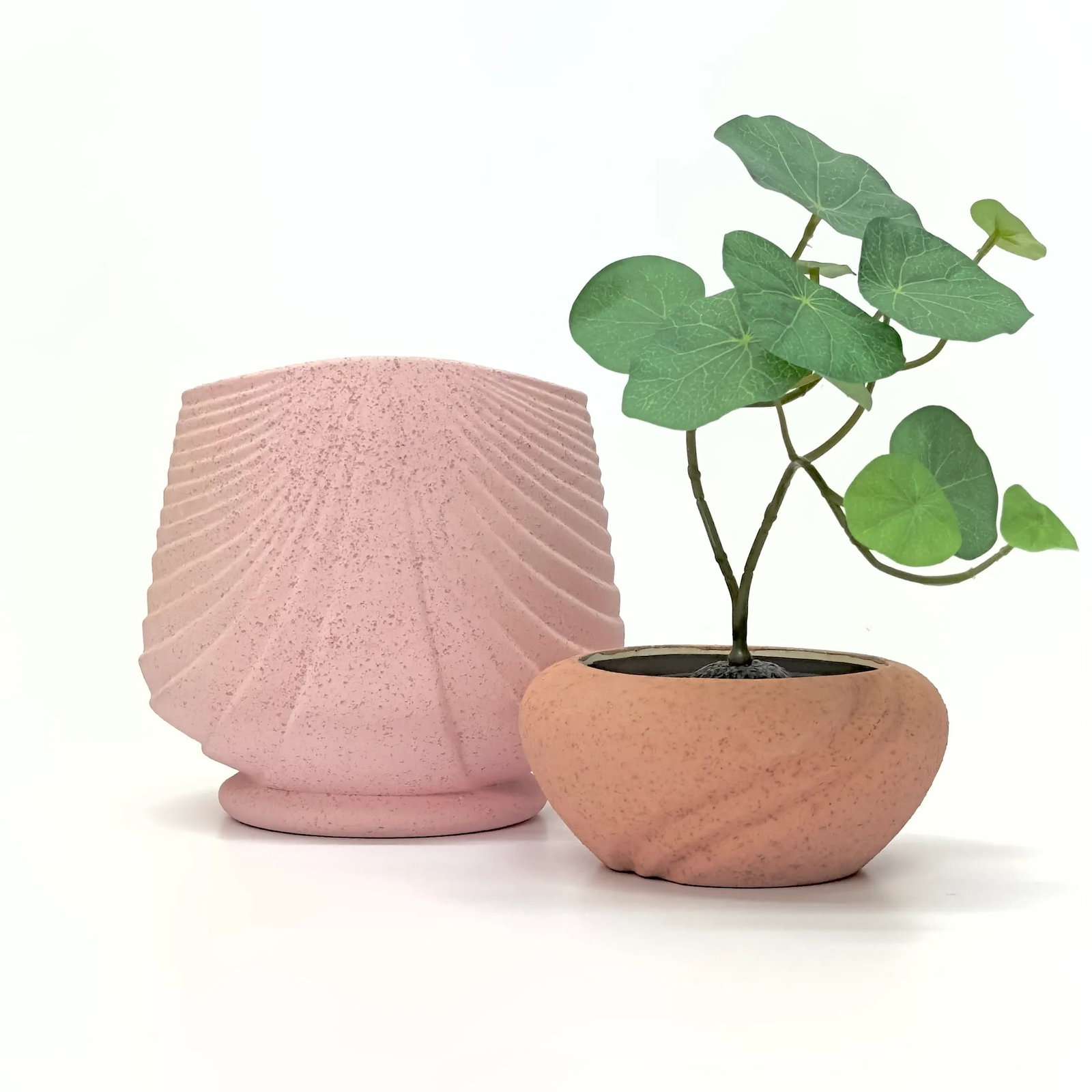 Mixed Pinks Matte Flecked Ceramic Planter Curation - Group of 2 - 2
