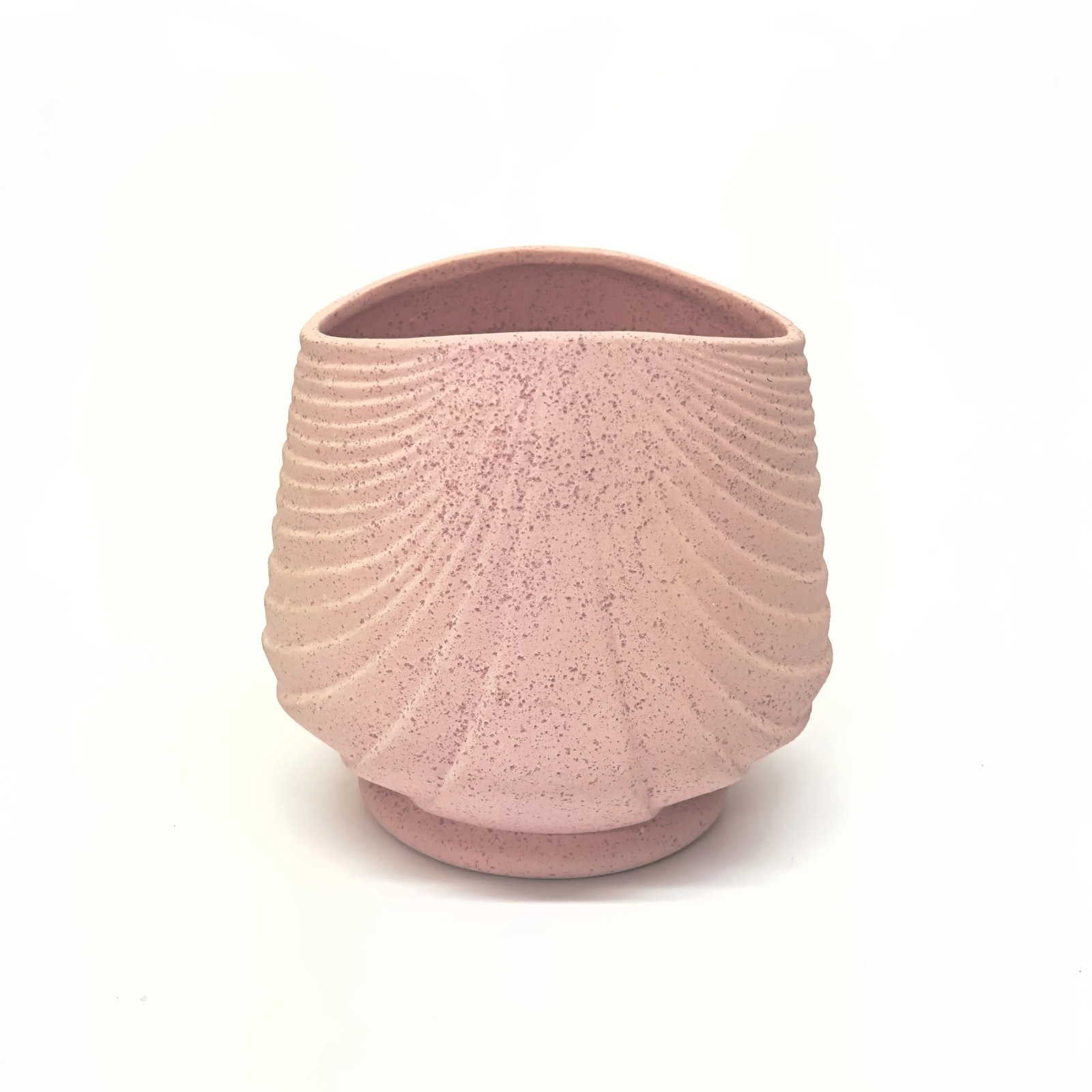 Mixed Pinks Matte Flecked Ceramic Planter Curation - Group of 2 - 3