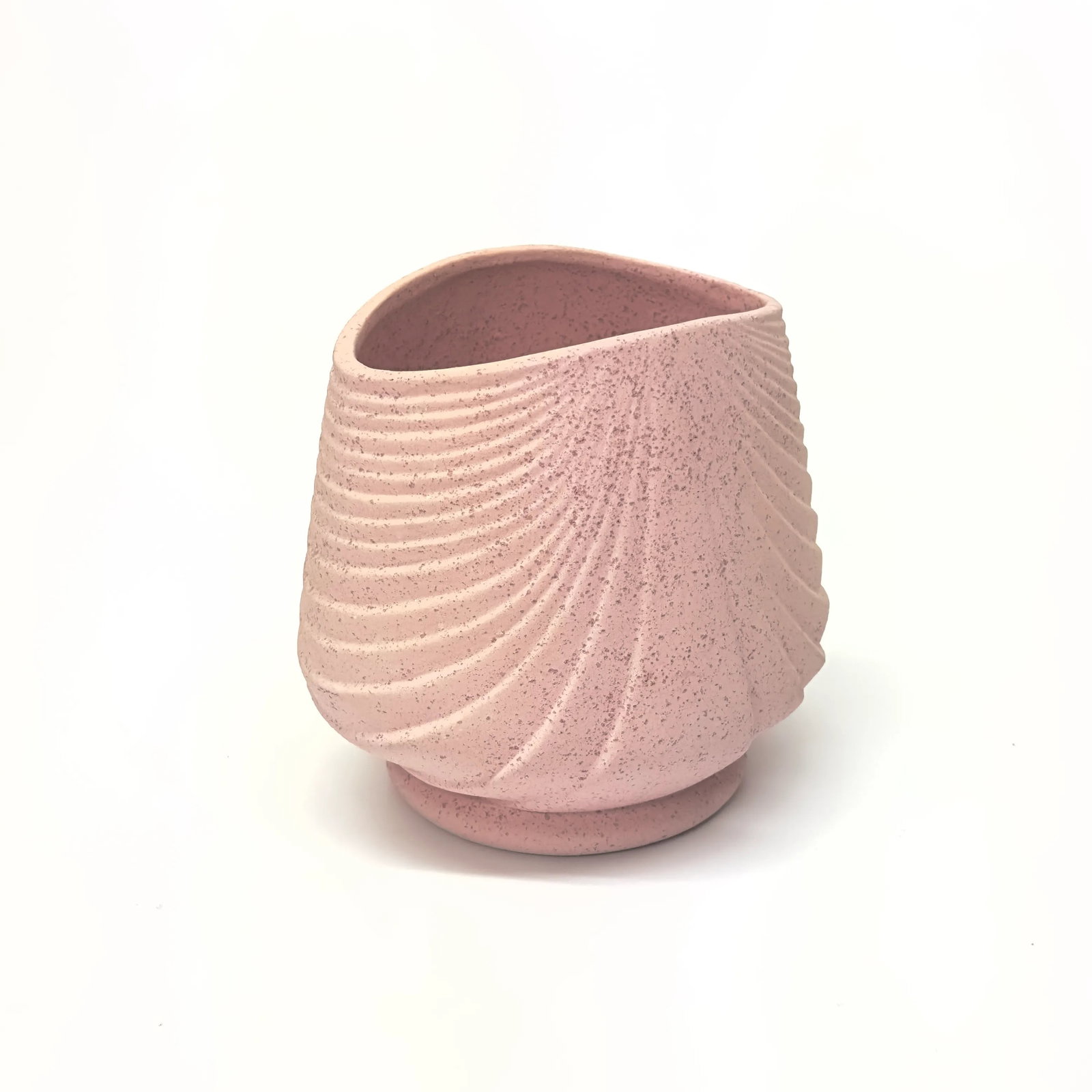 Mixed Pinks Matte Flecked Ceramic Planter Curation - Group of 2 - 4