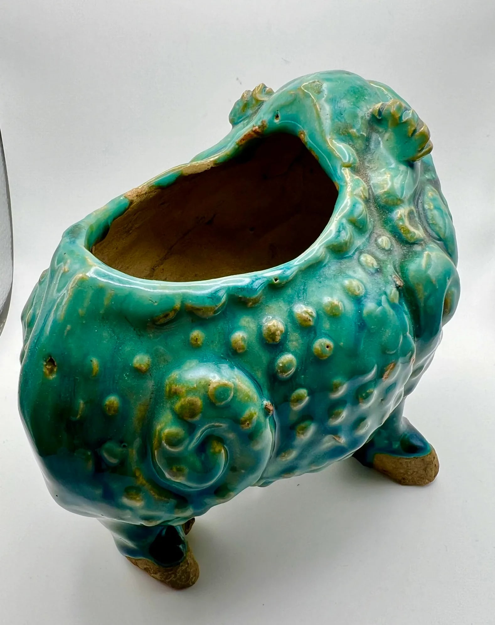 VIntage Shiwan Green Glazed Three Legged Toad - 6