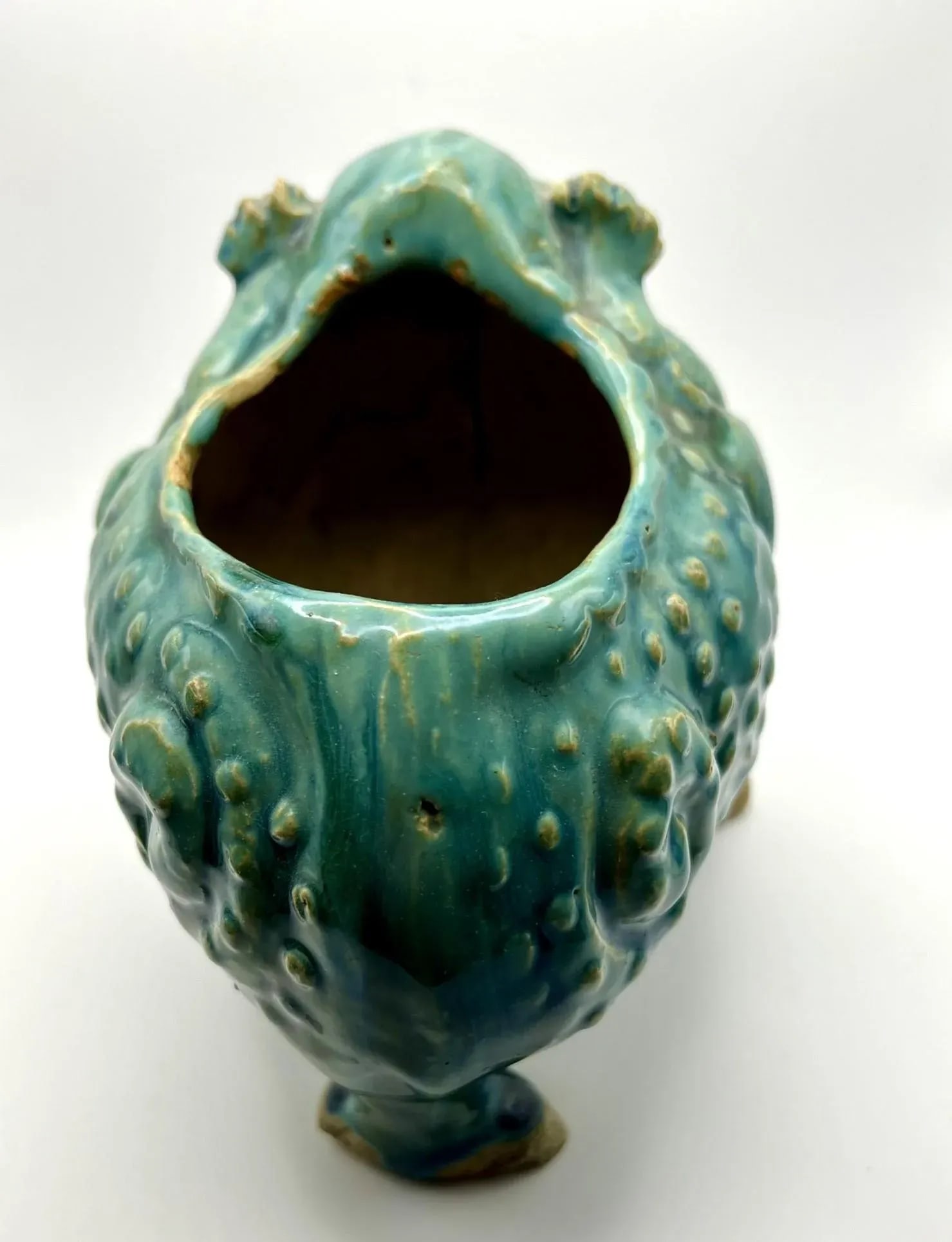 VIntage Shiwan Green Glazed Three Legged Toad - 9