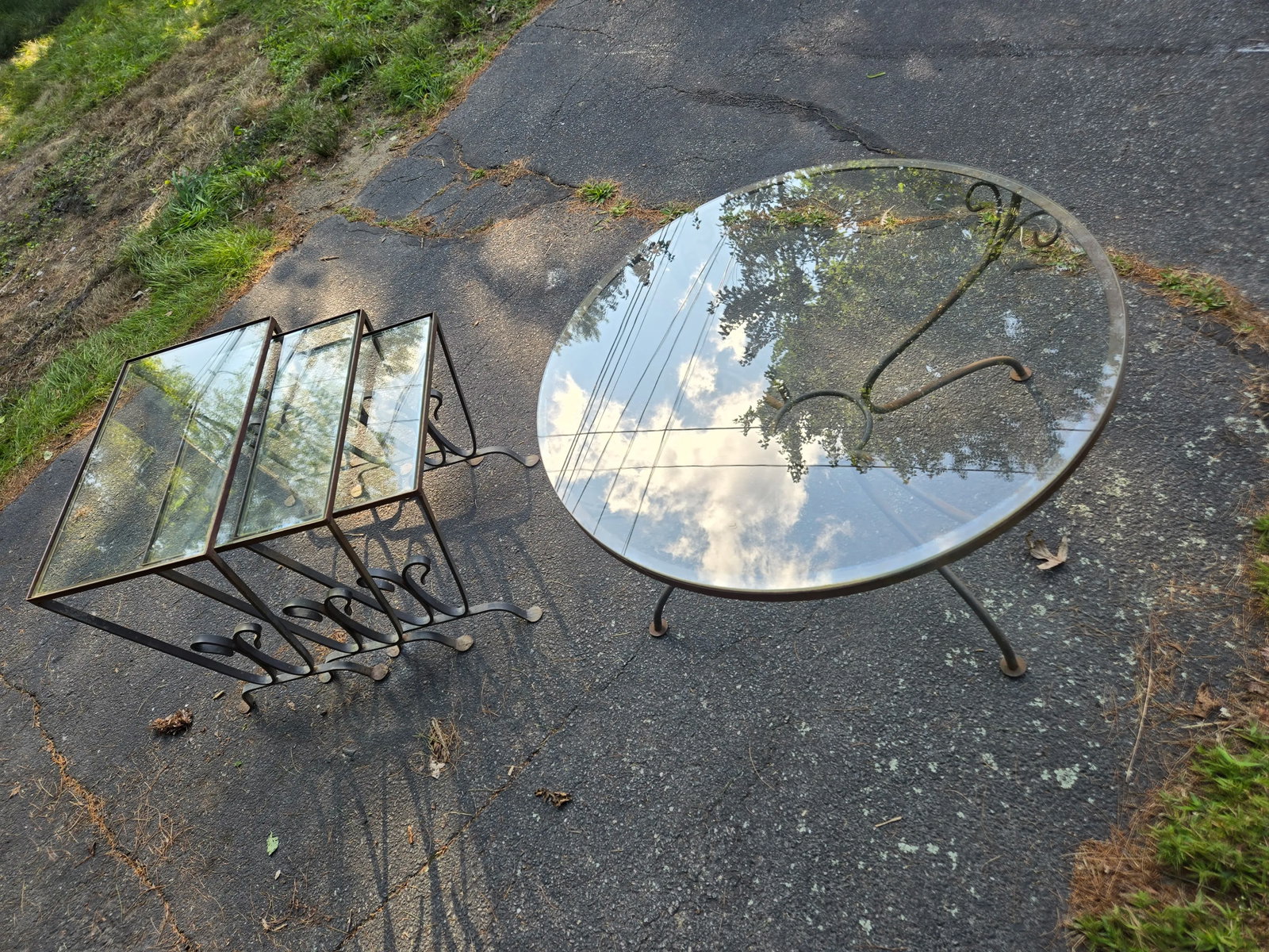 Vintage Wrought Iron Patio Tables - 10