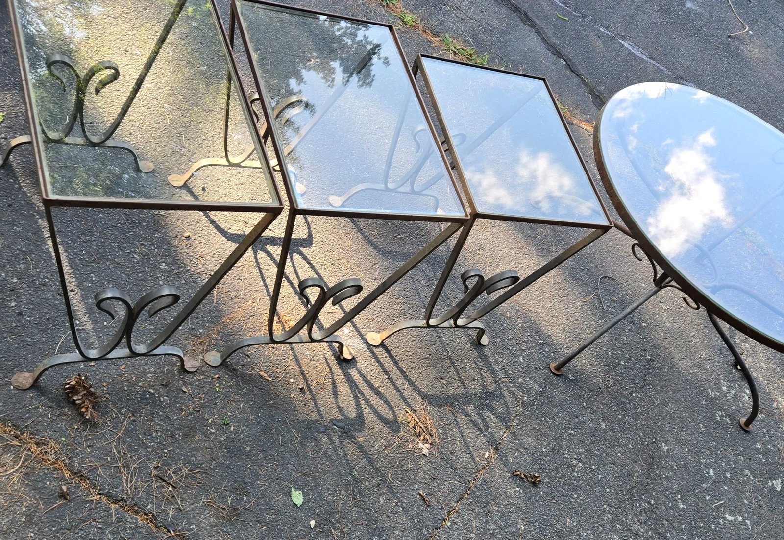 Vintage Wrought Iron Patio Tables - 2