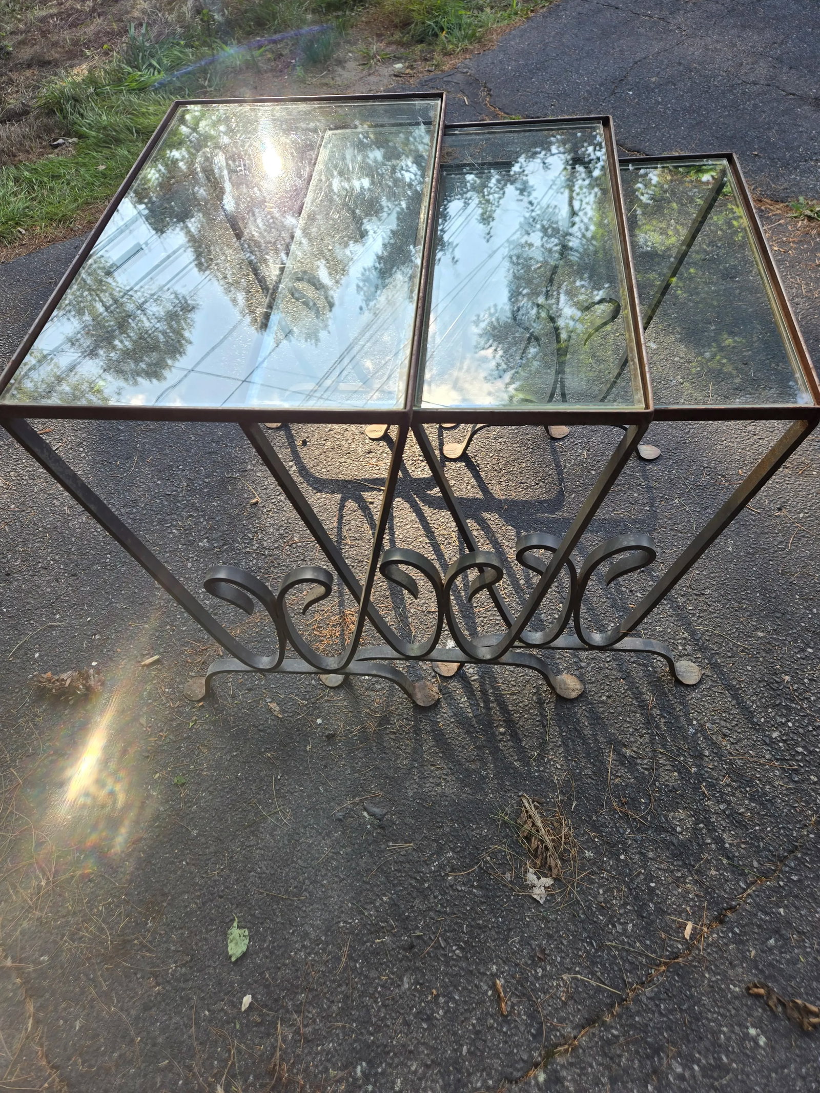 Vintage Wrought Iron Patio Tables - 3