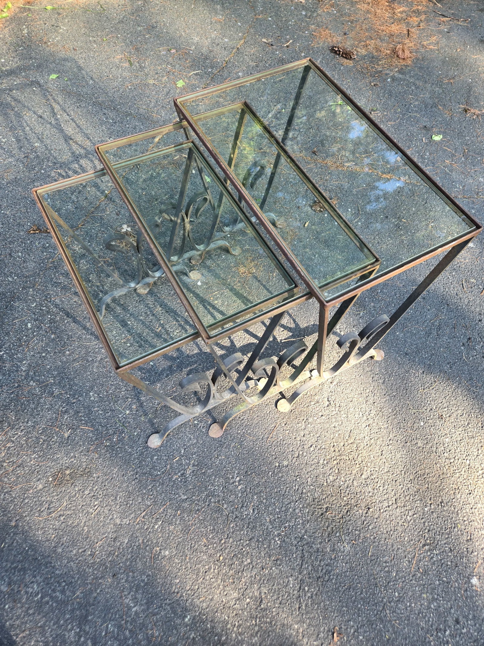 Vintage Wrought Iron Patio Tables - 5