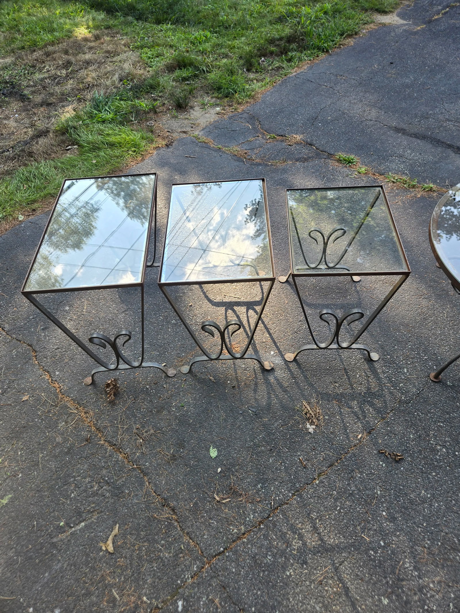 Vintage Wrought Iron Patio Tables - 7