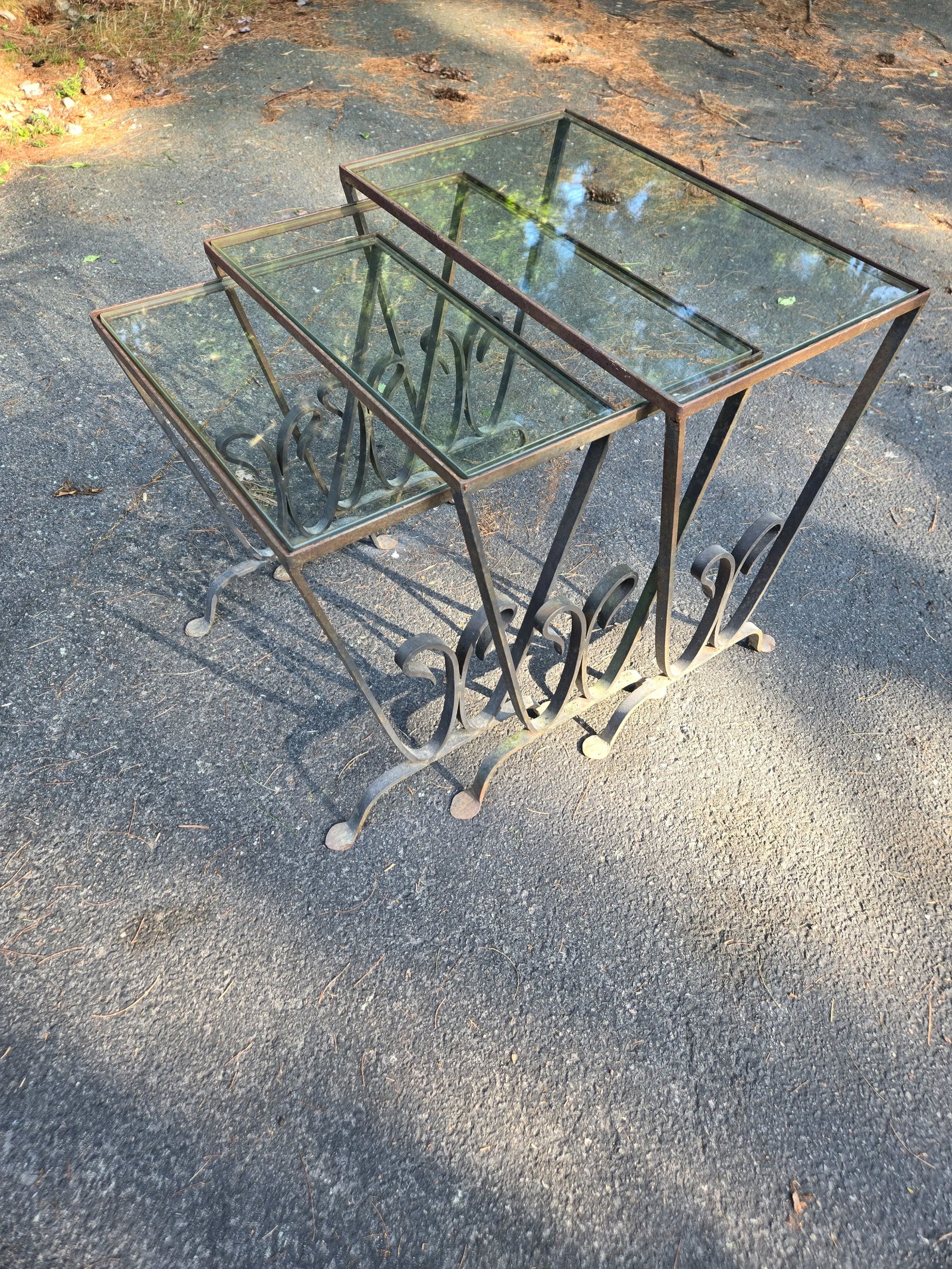 Vintage Wrought Iron Patio Tables - 8