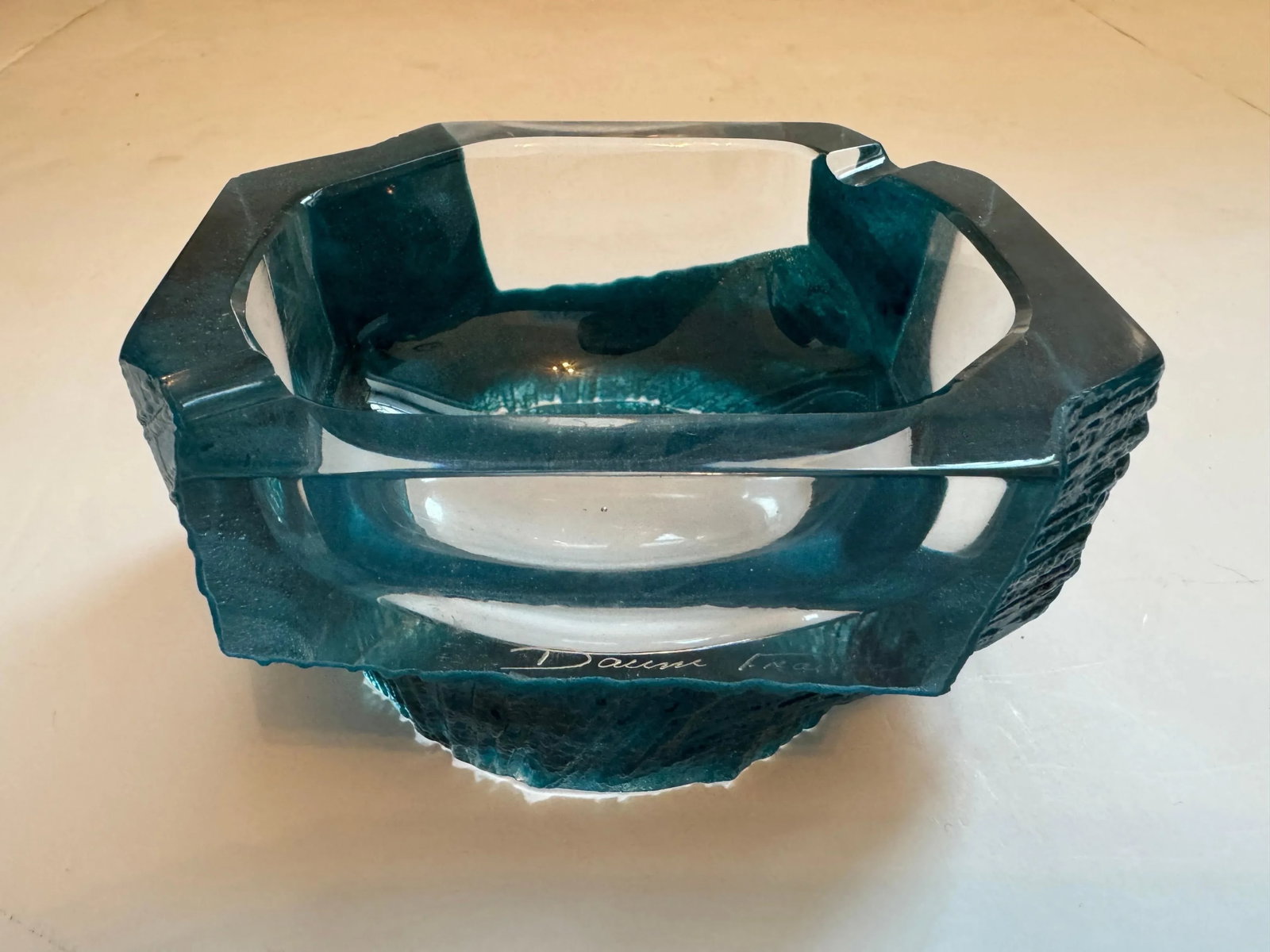 Cesar Badaccini Argos Daum Crystal 1970 French Bowl Ashtray - 11
