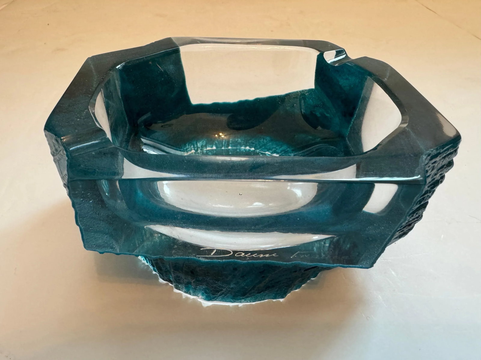 Cesar Badaccini Argos Daum Crystal 1970 French Bowl Ashtray - 12