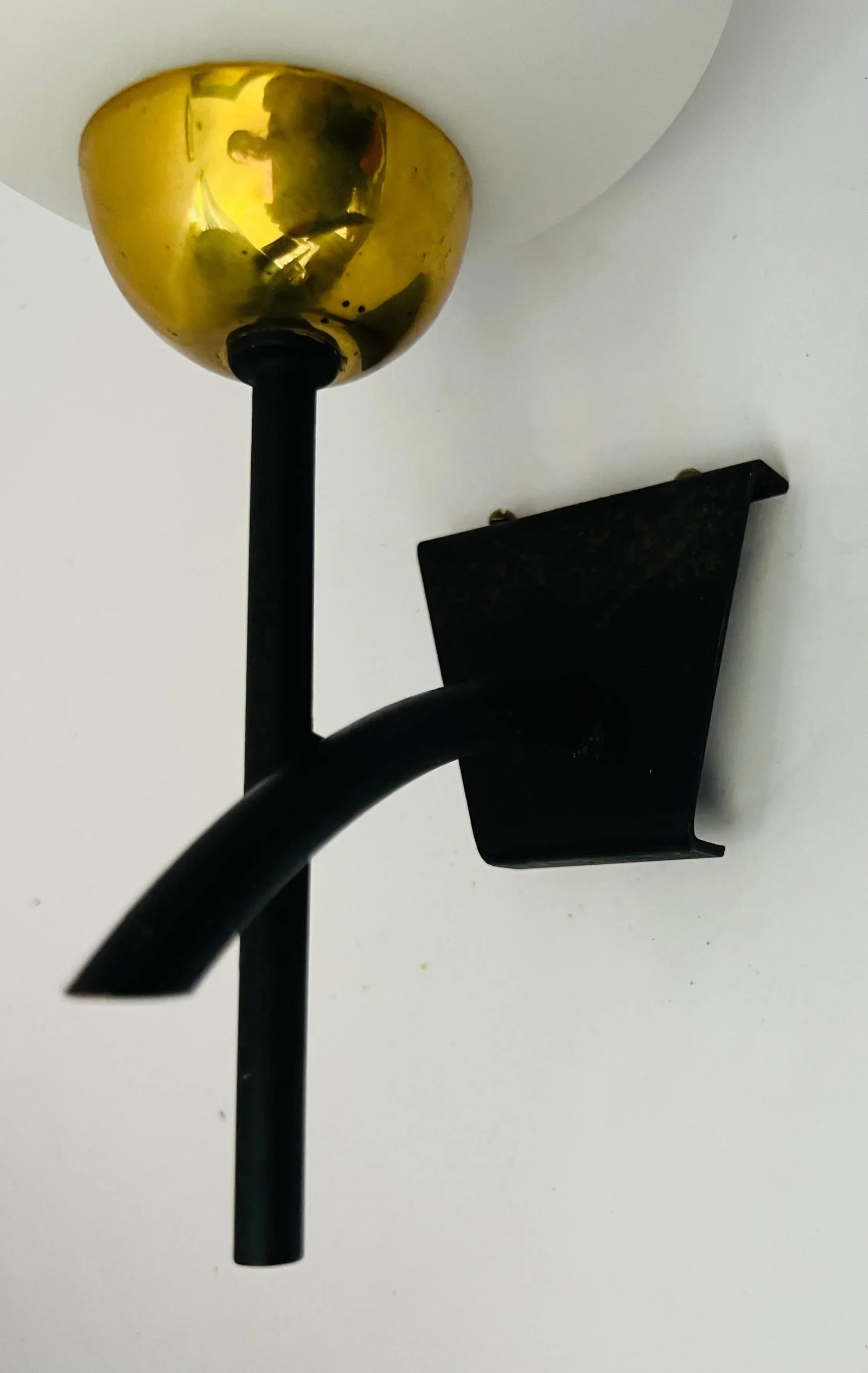 Pair of French 1960s Midcentury Lunel Wall Lamps Sconces - 3