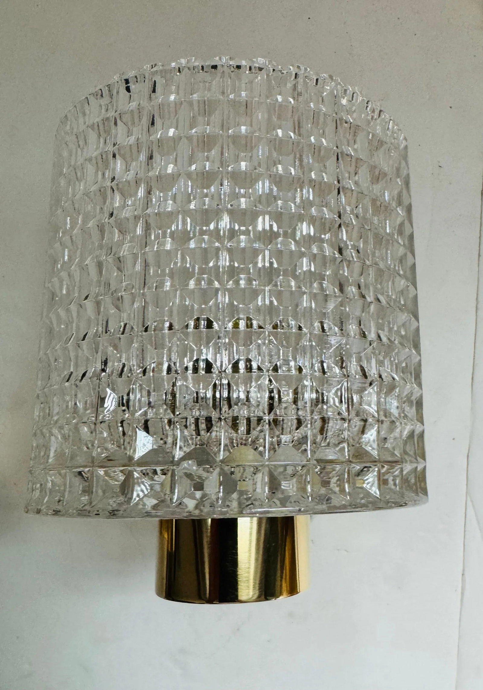 Orrefors Carl Fagerlund Swedish Crystal 1950s Mid Century Wall Lamps - A Pair - 10