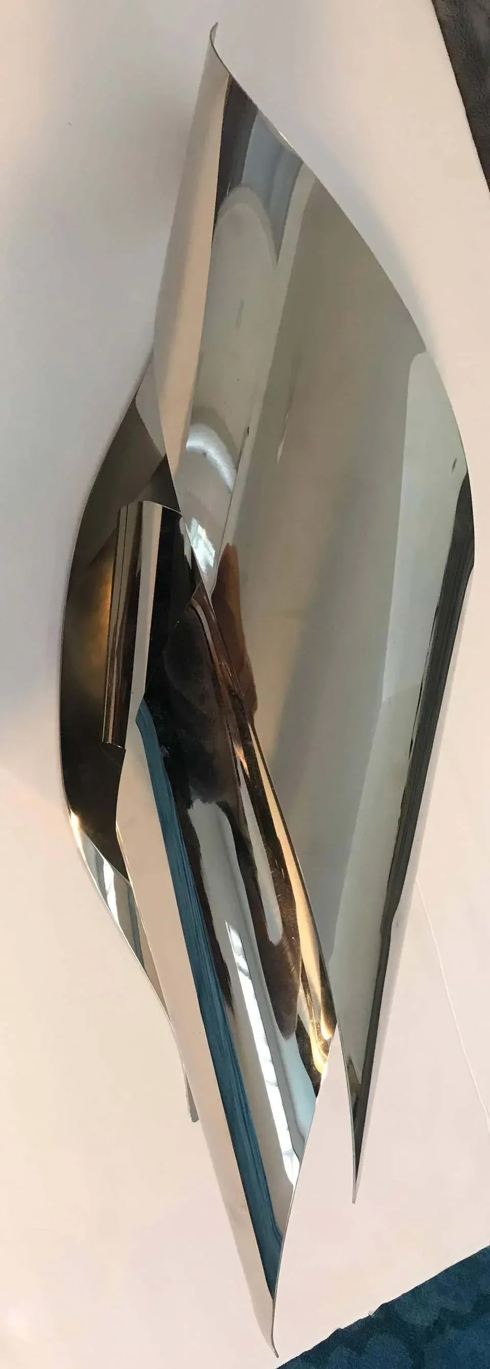 1970s Charles French Chrome Flame Wall Light - 2