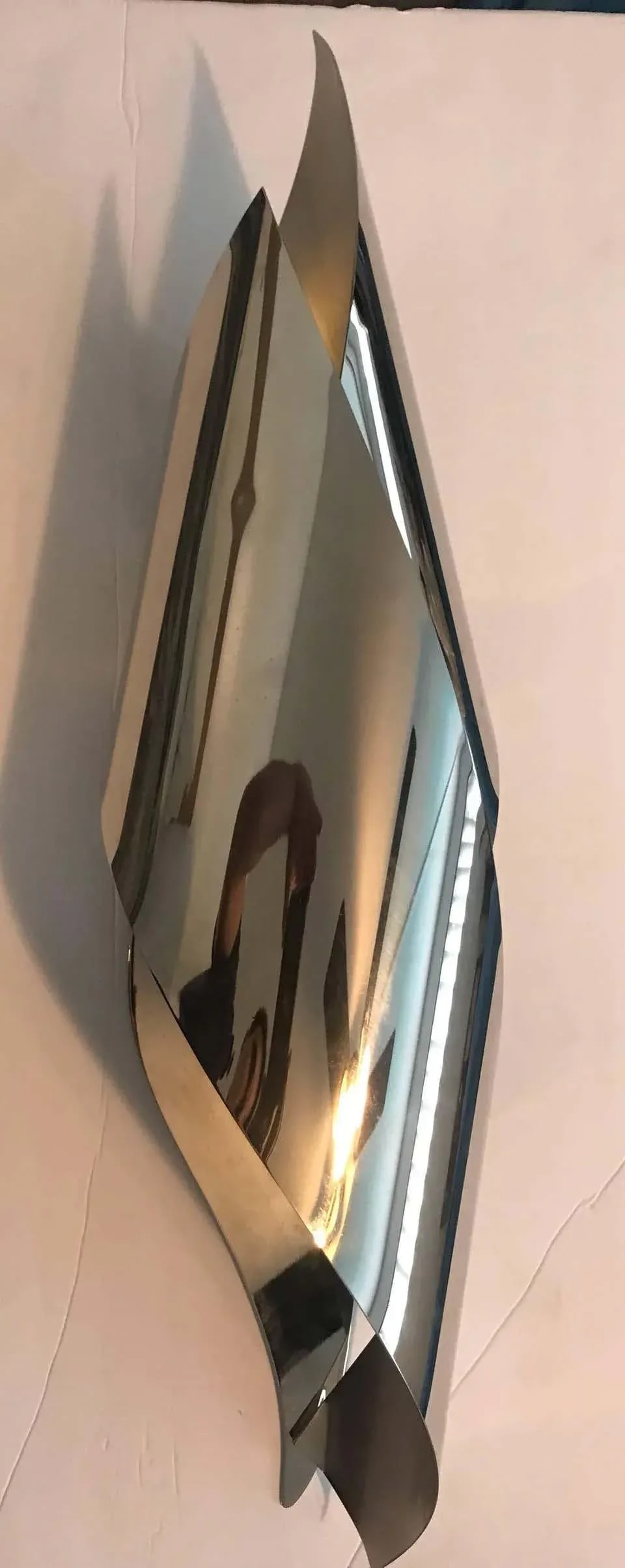 1970s Charles French Chrome Flame Wall Light - 3