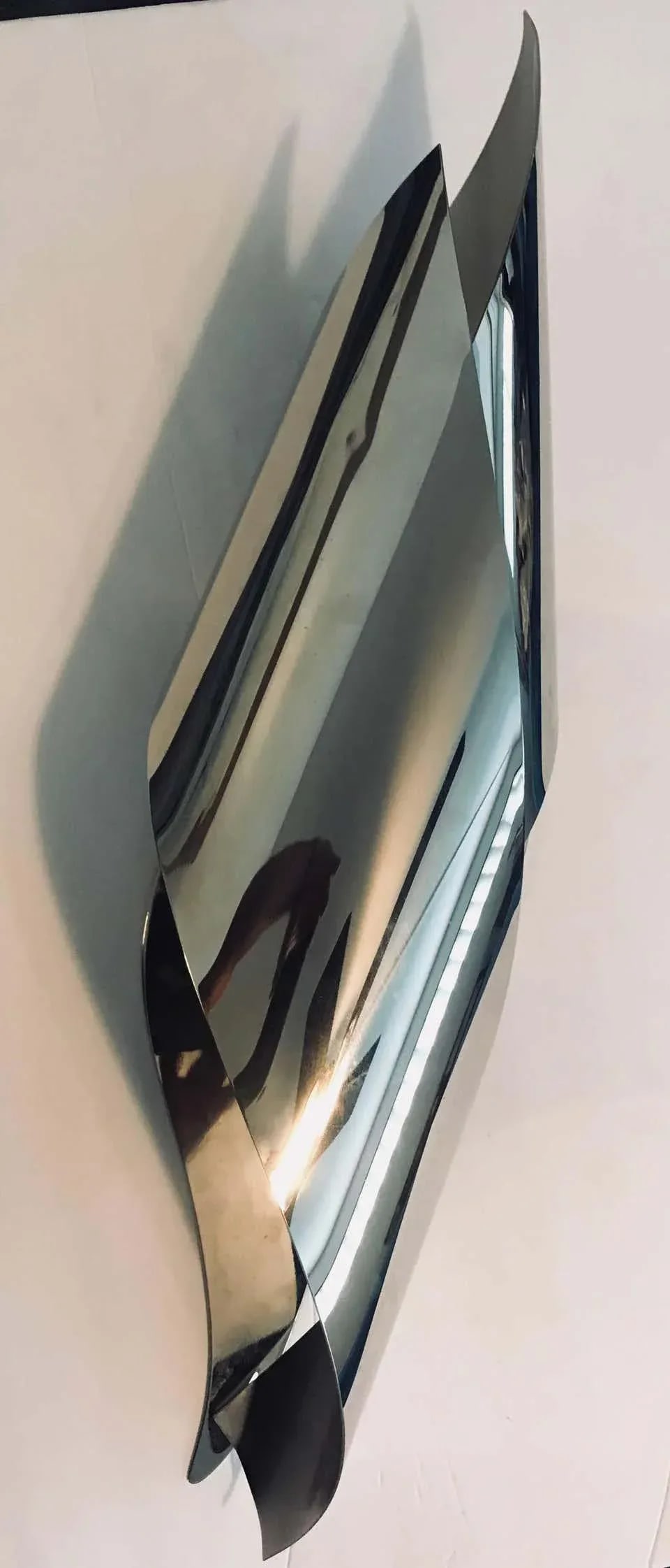 1970s Charles French Chrome Flame Wall Light - 4