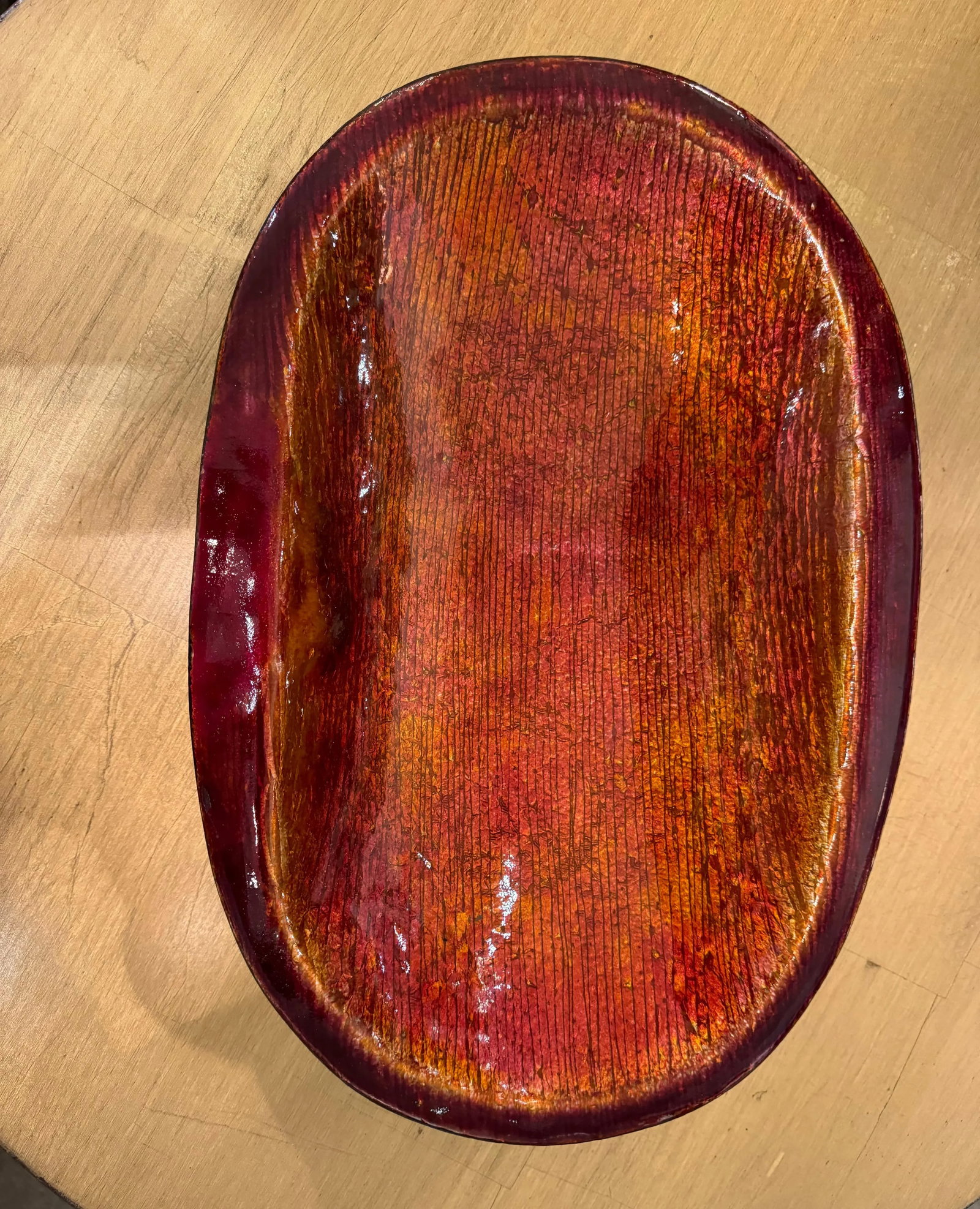 Studio Del Campo 1960s Italian Large Enamel Center Piece - 6