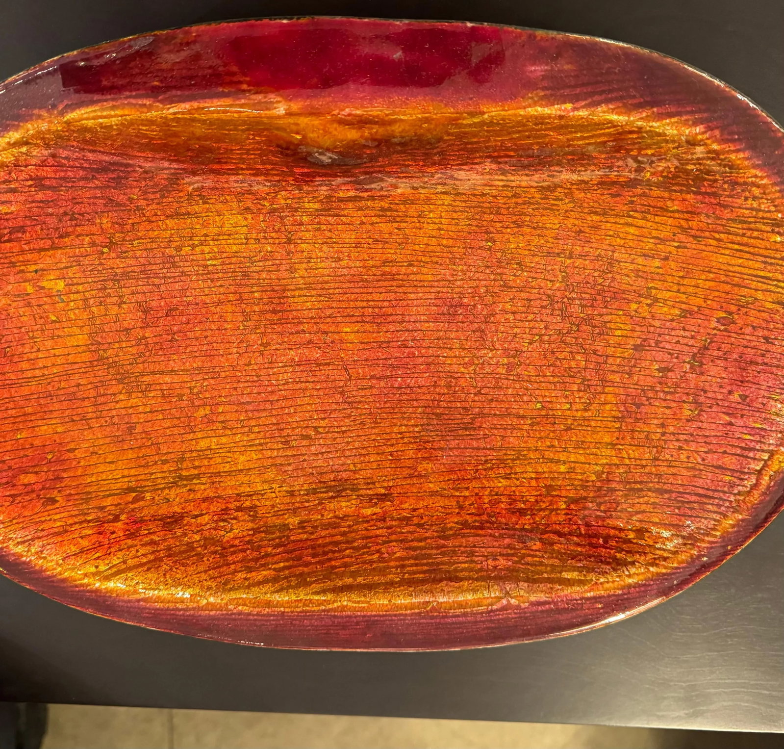 Studio Del Campo 1960s Italian Large Enamel Center Piece - 8