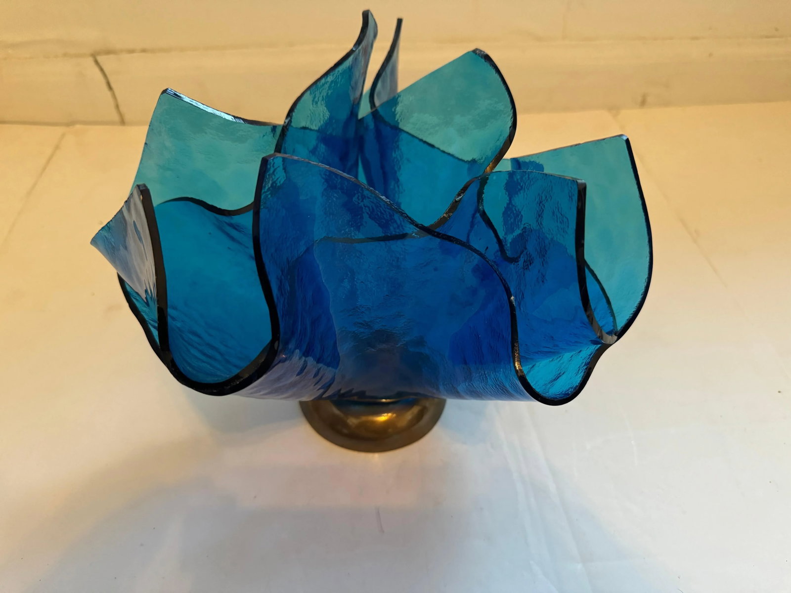 Was Fedrigolli Sculptural Glass 1980s Italian Vase - 10