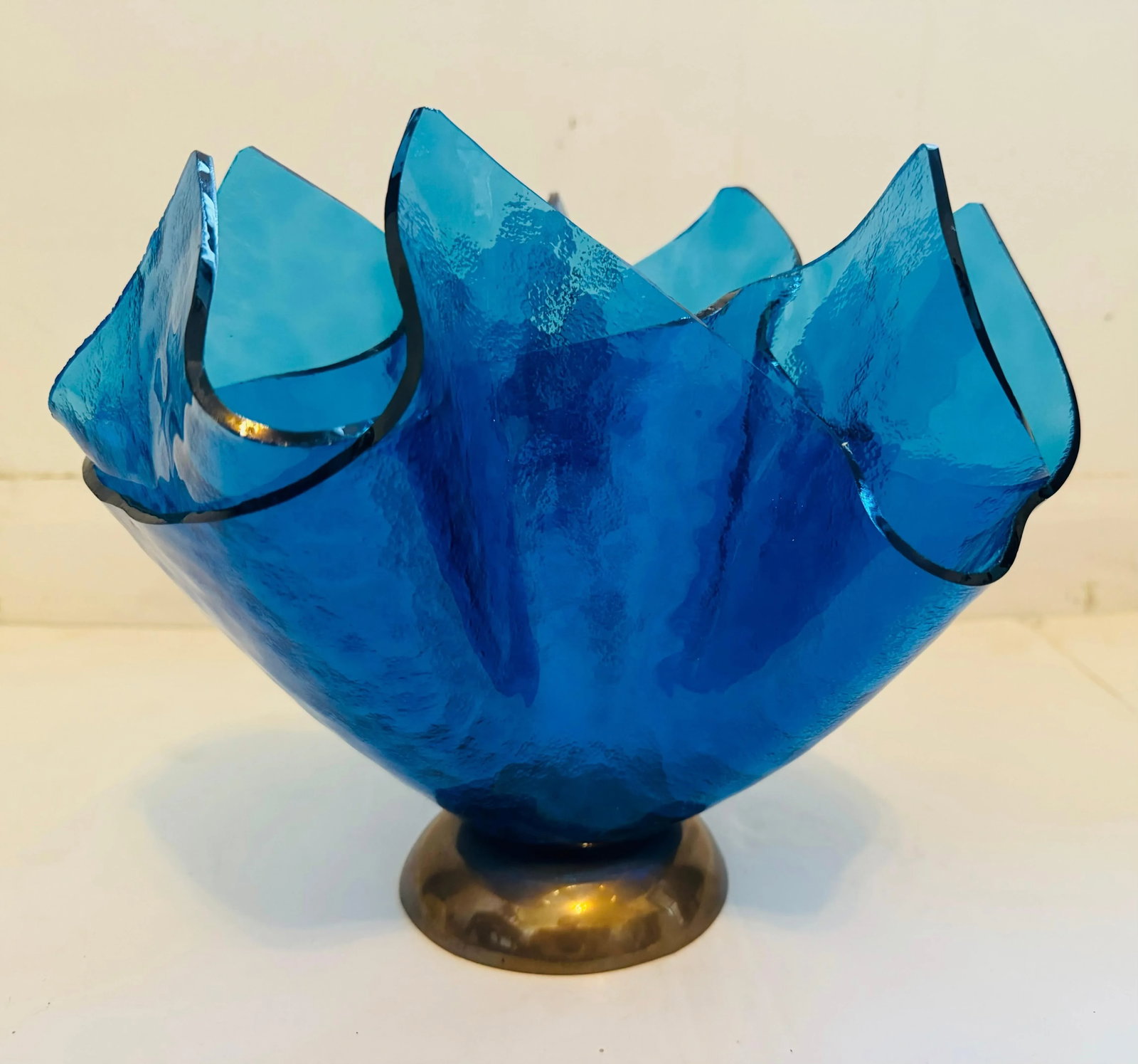 Was Fedrigolli Sculptural Glass 1980s Italian Vase - 4