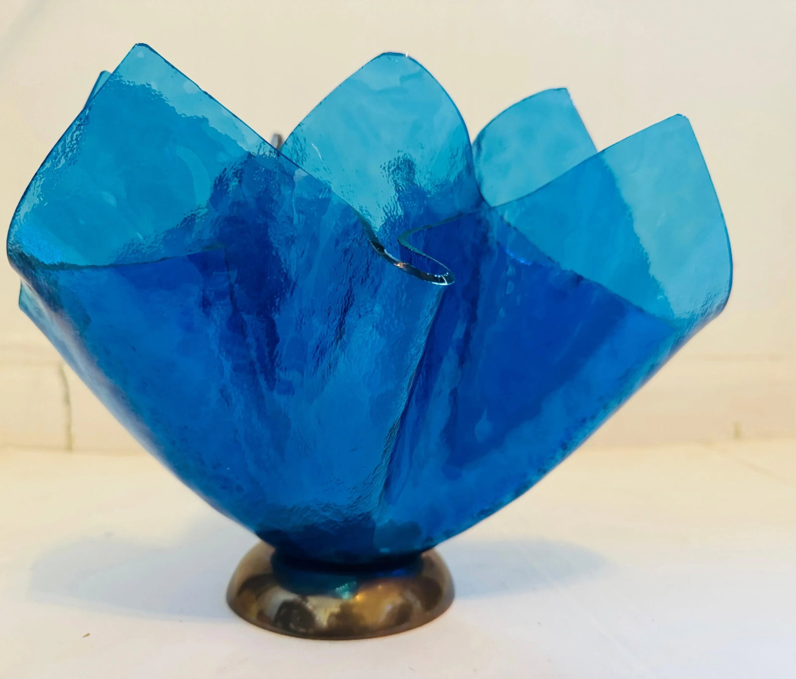 Was Fedrigolli Sculptural Glass 1980s Italian Vase - 5
