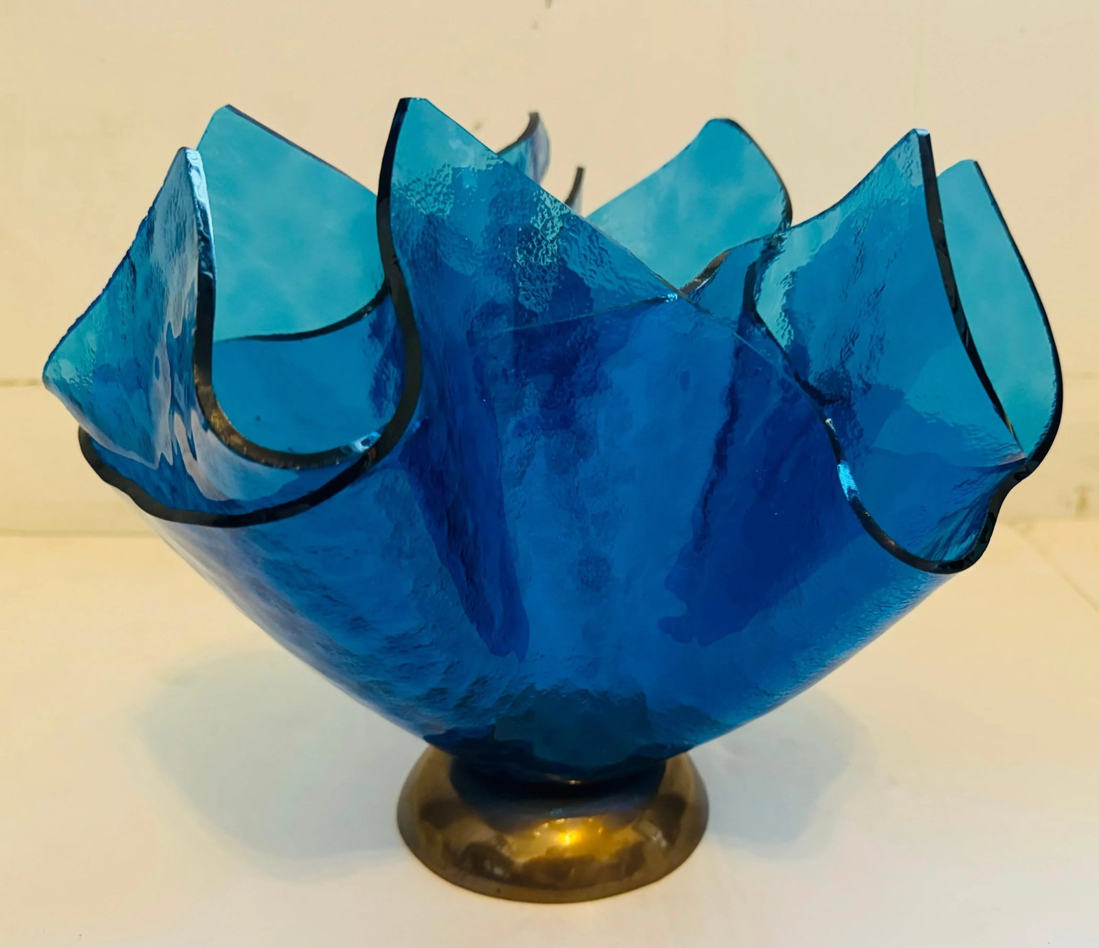 Was Fedrigolli Sculptural Glass 1980s Italian Vase - 6