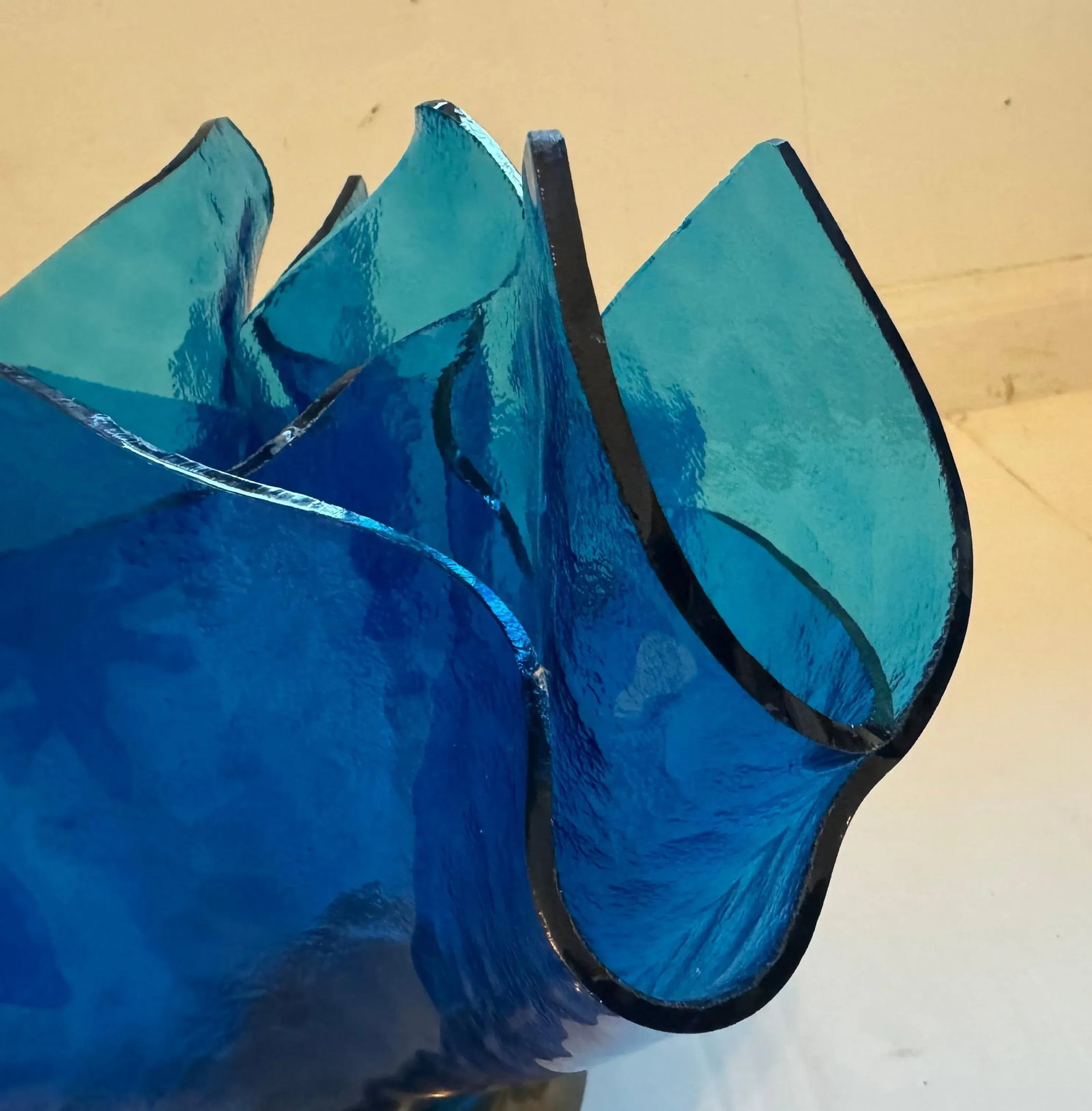Was Fedrigolli Sculptural Glass 1980s Italian Vase - 8