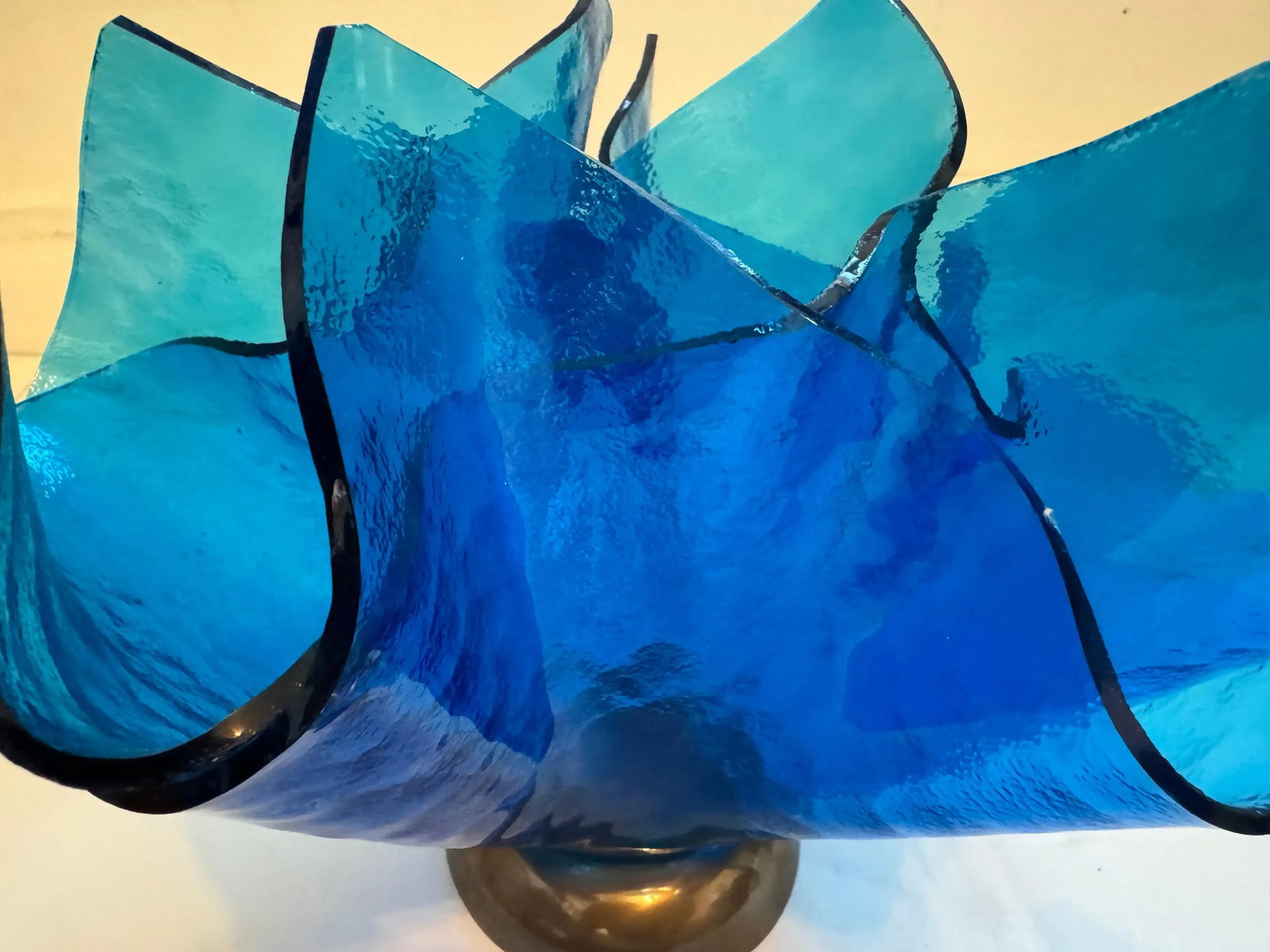Was Fedrigolli Sculptural Glass 1980s Italian Vase - 9