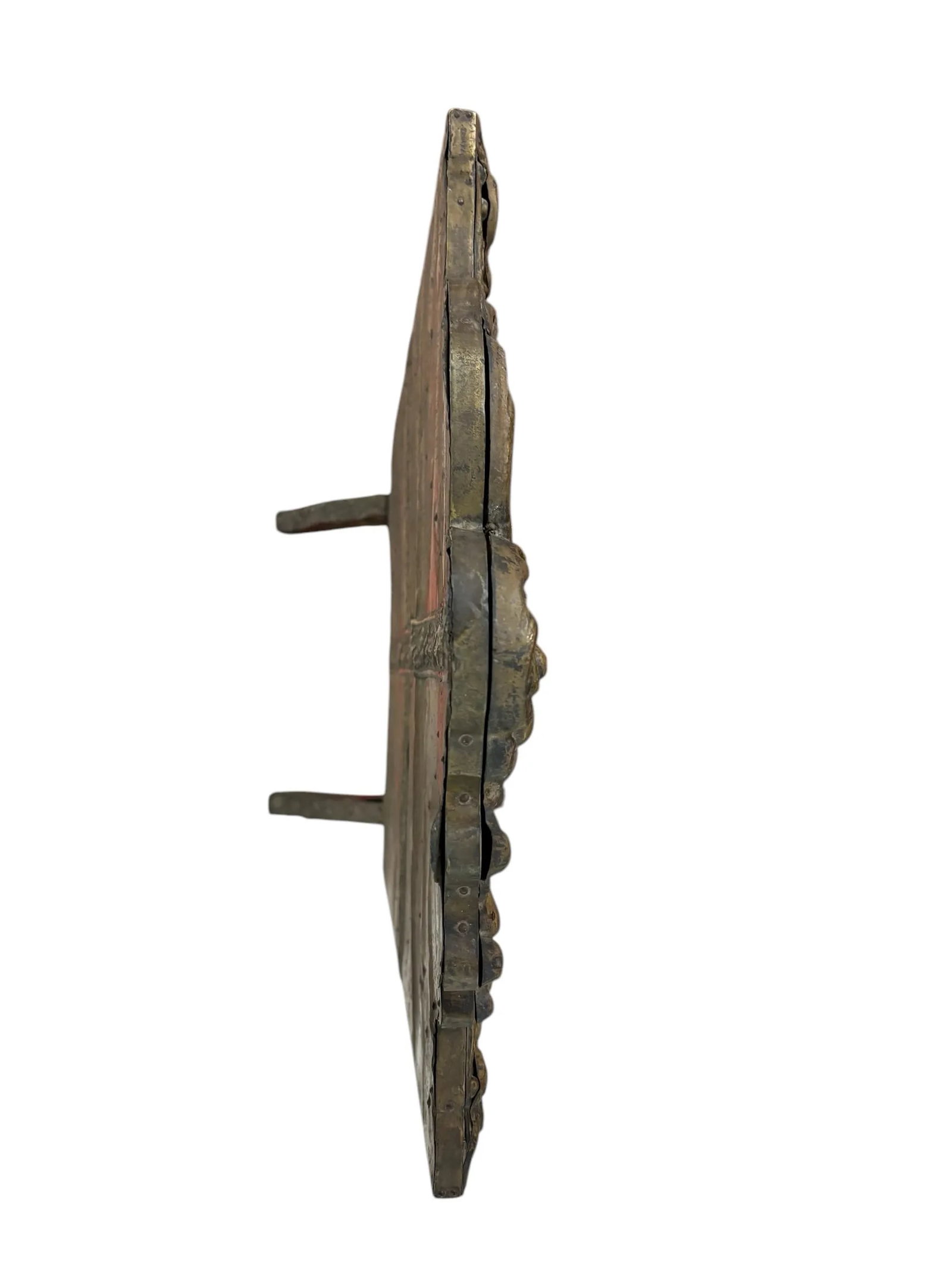 Antique Brass Fire Board - 3
