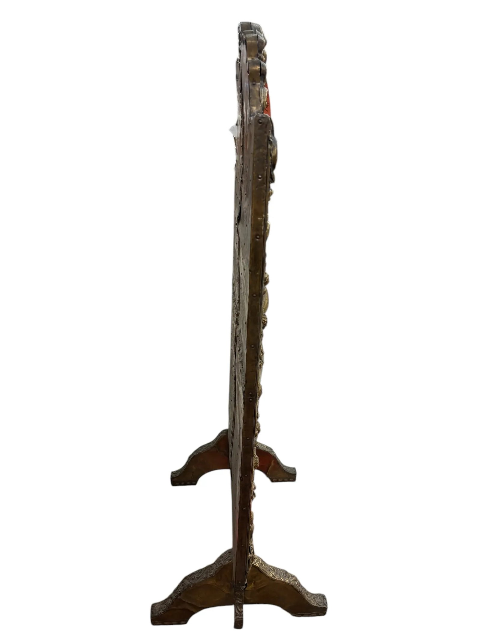 Antique Brass Fire Board - 4