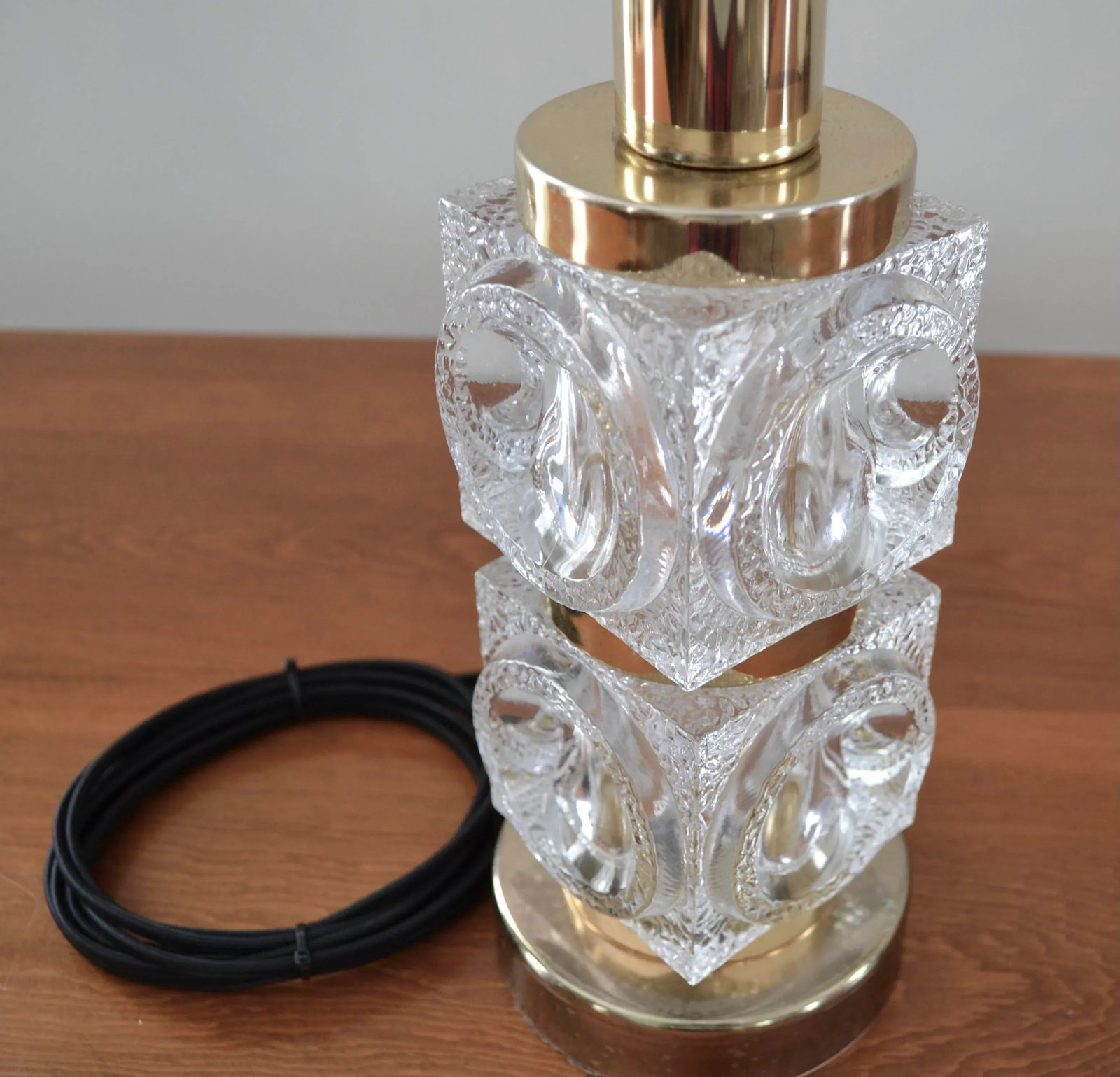 1970's Peill & Putzler Cube Glass Lamp - 3