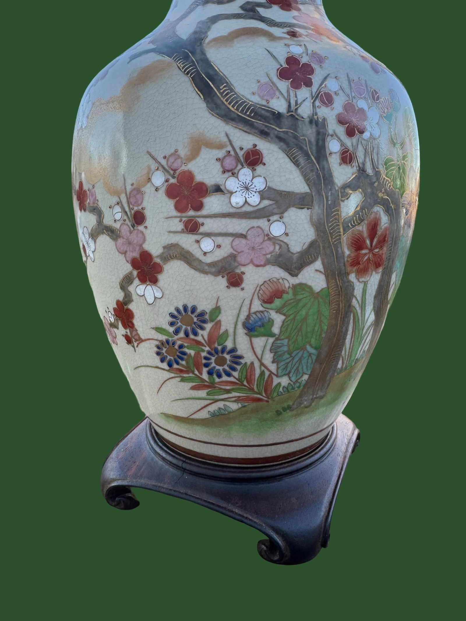 Japanese Satsuma Vase Lamp - 3