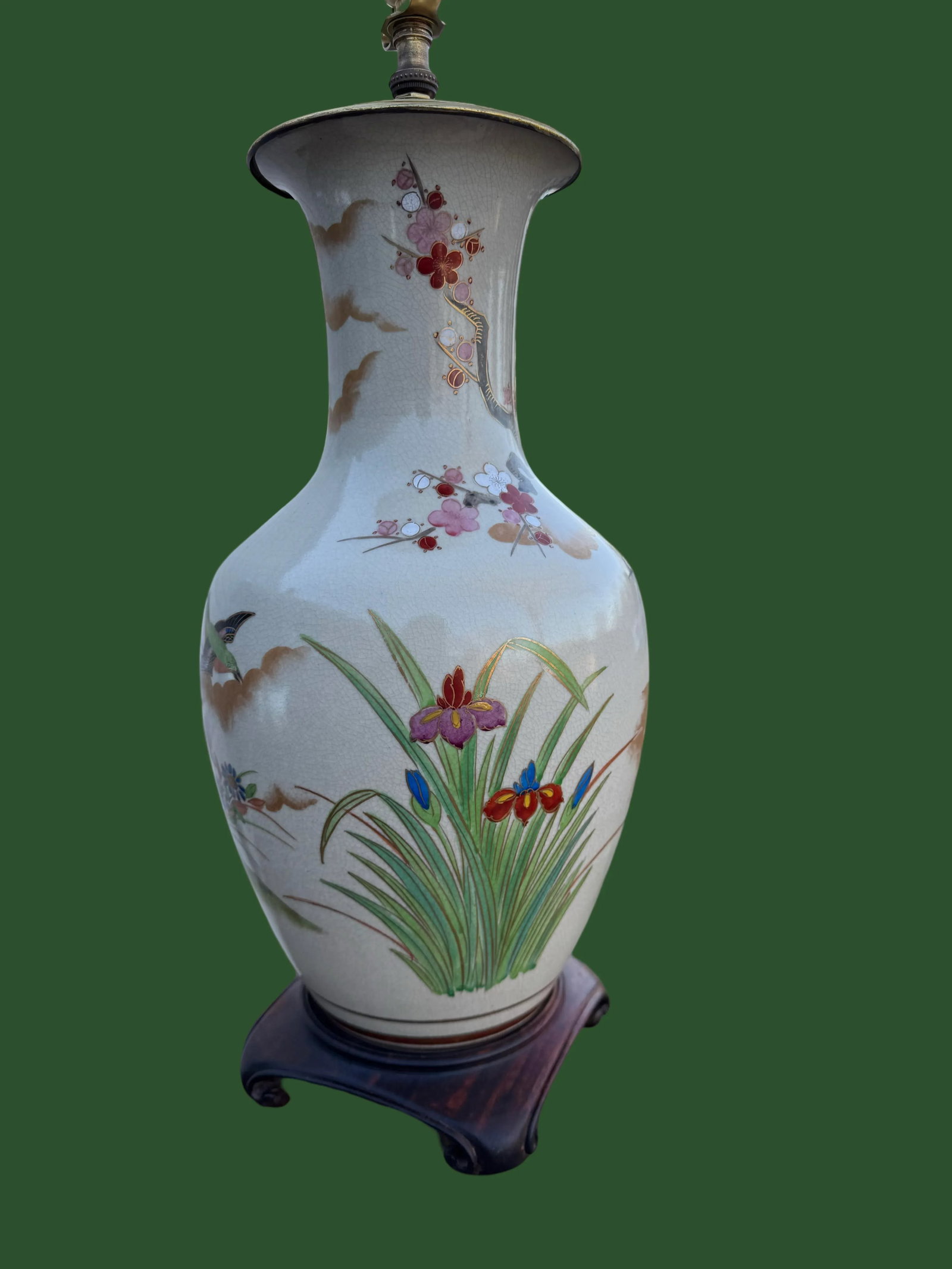Japanese Satsuma Vase Lamp - 4
