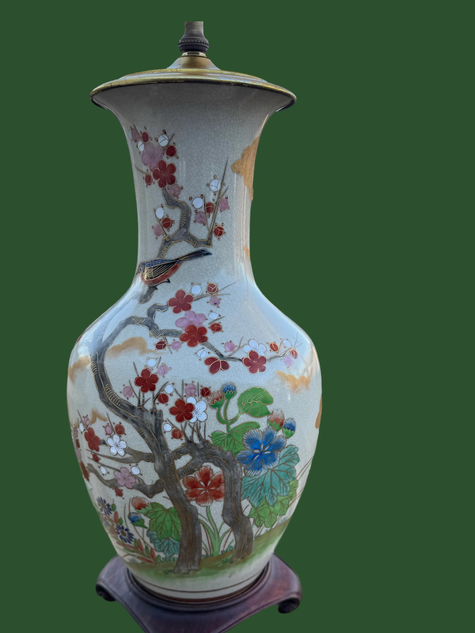 Japanese Satsuma Vase Lamp - 6