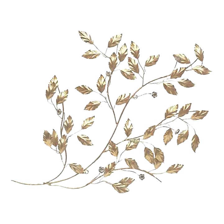 Large 1950s Vintage Gilt Tole Branch Wall Sculpture, Italy-42 X 30 (1 of 4)