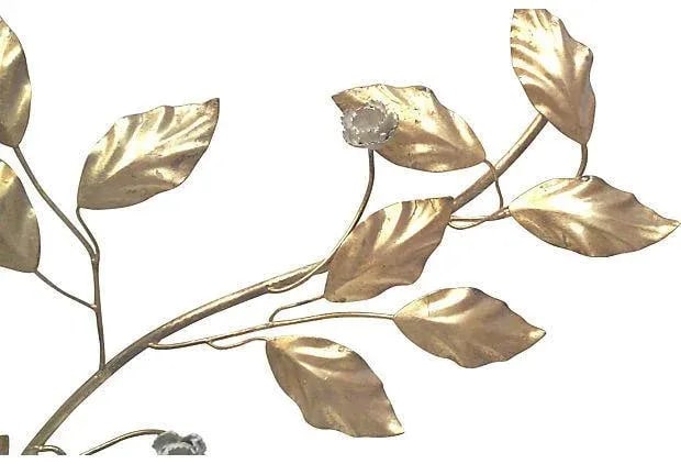 Large 1950s Vintage Gilt Tole Branch Wall Sculpture, Italy-42 X 30 - 4
