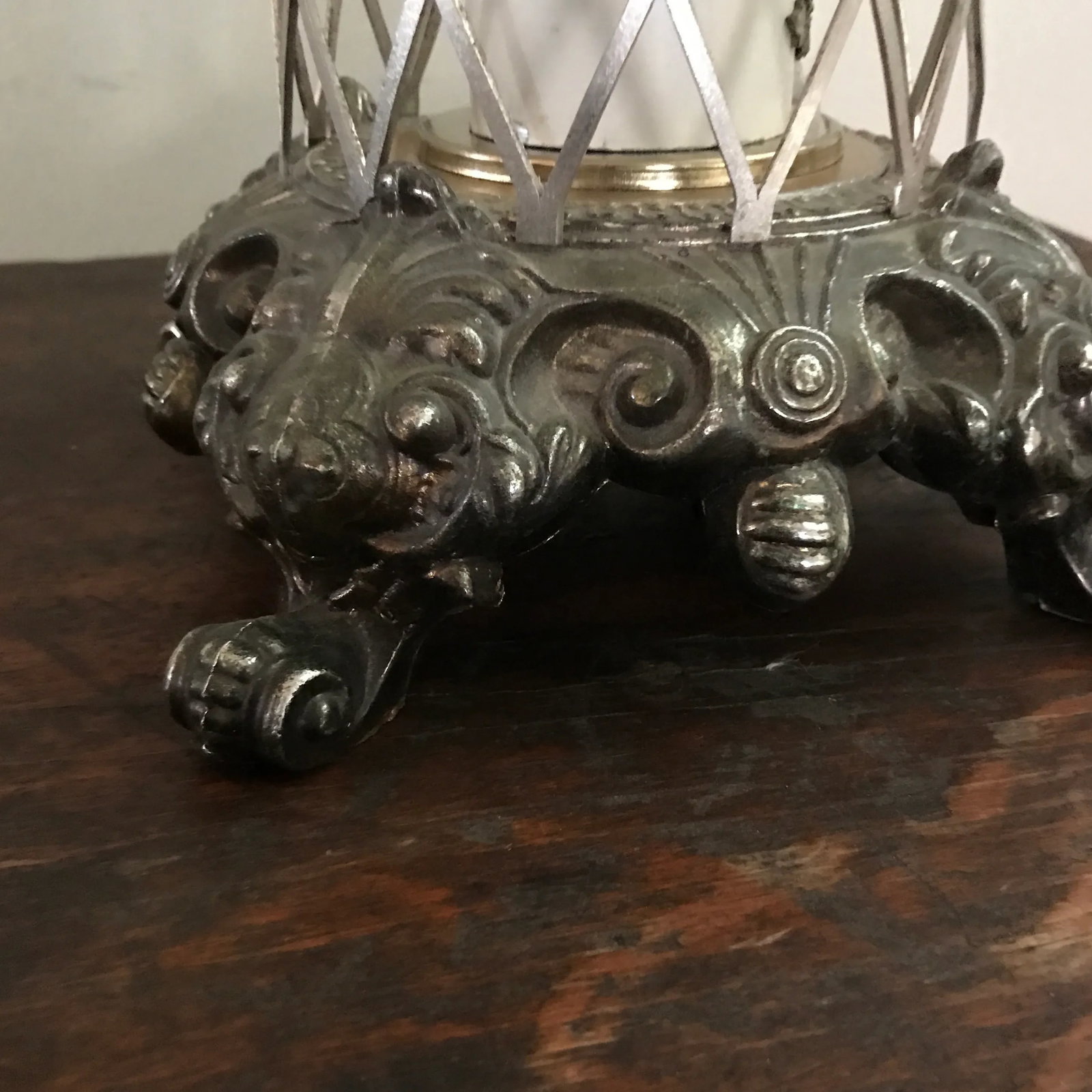 Rococo Traditional Metal Lamps - a Pair - 9