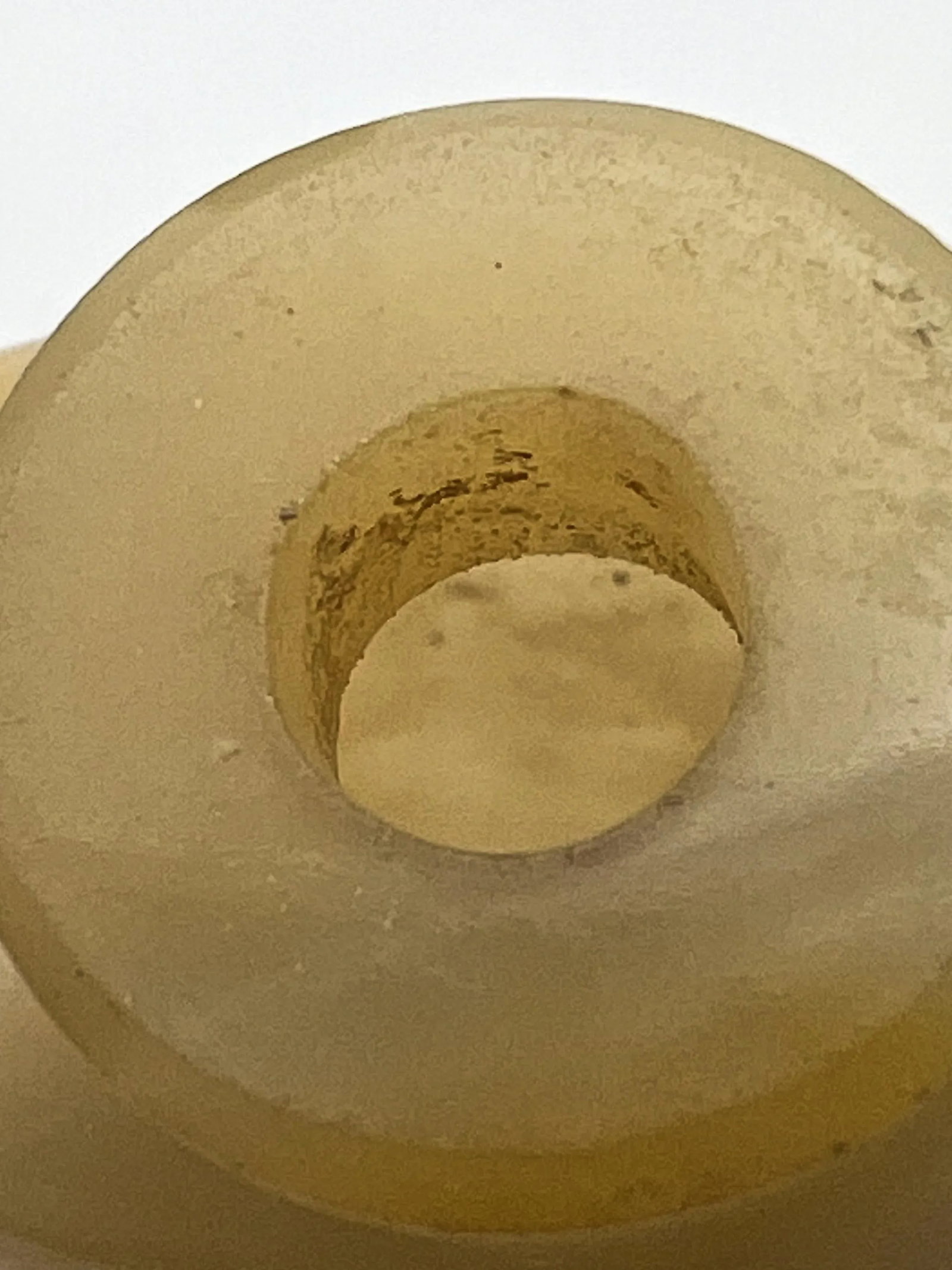 Vintage Yellow Jade Snuff Bottle With Carving - 11